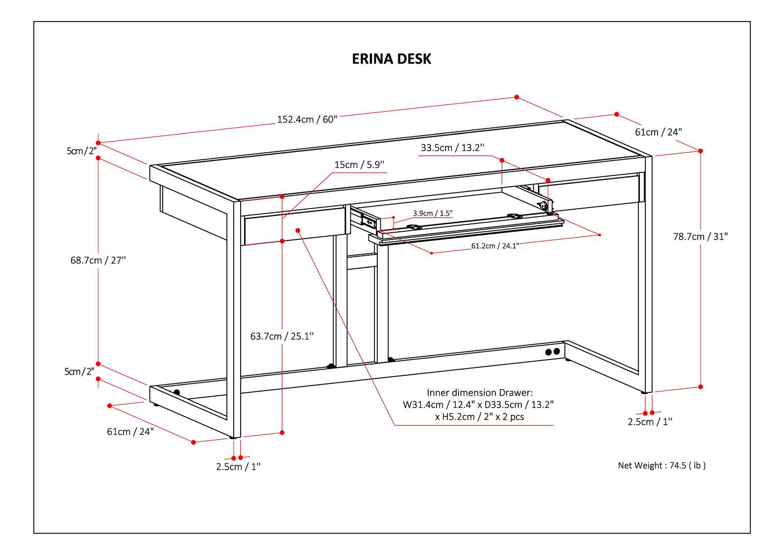 Simpli Home AXCERN-14DCB desks - View #8