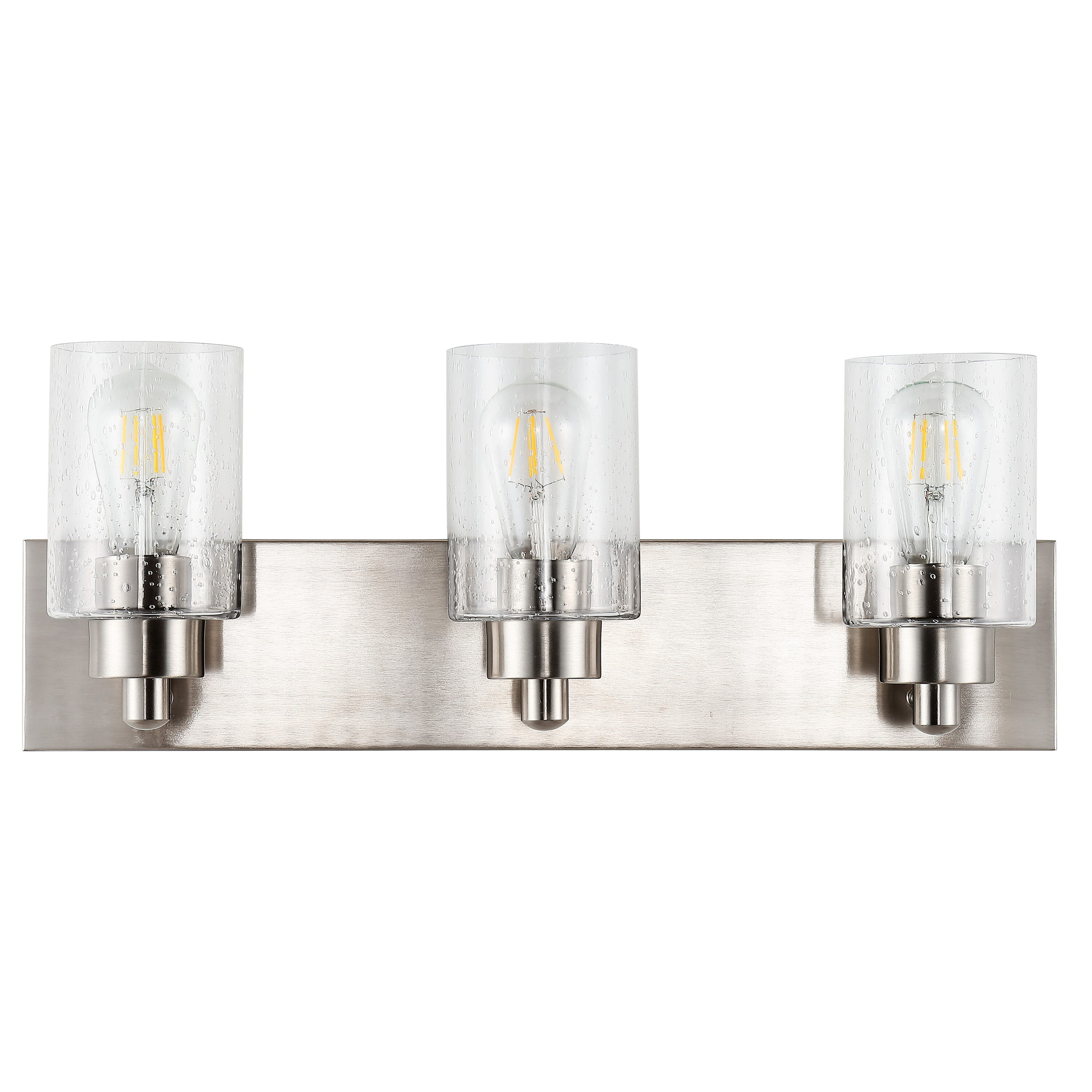 Irving 22" Nickel 3-Light Cylinder Vanity Light