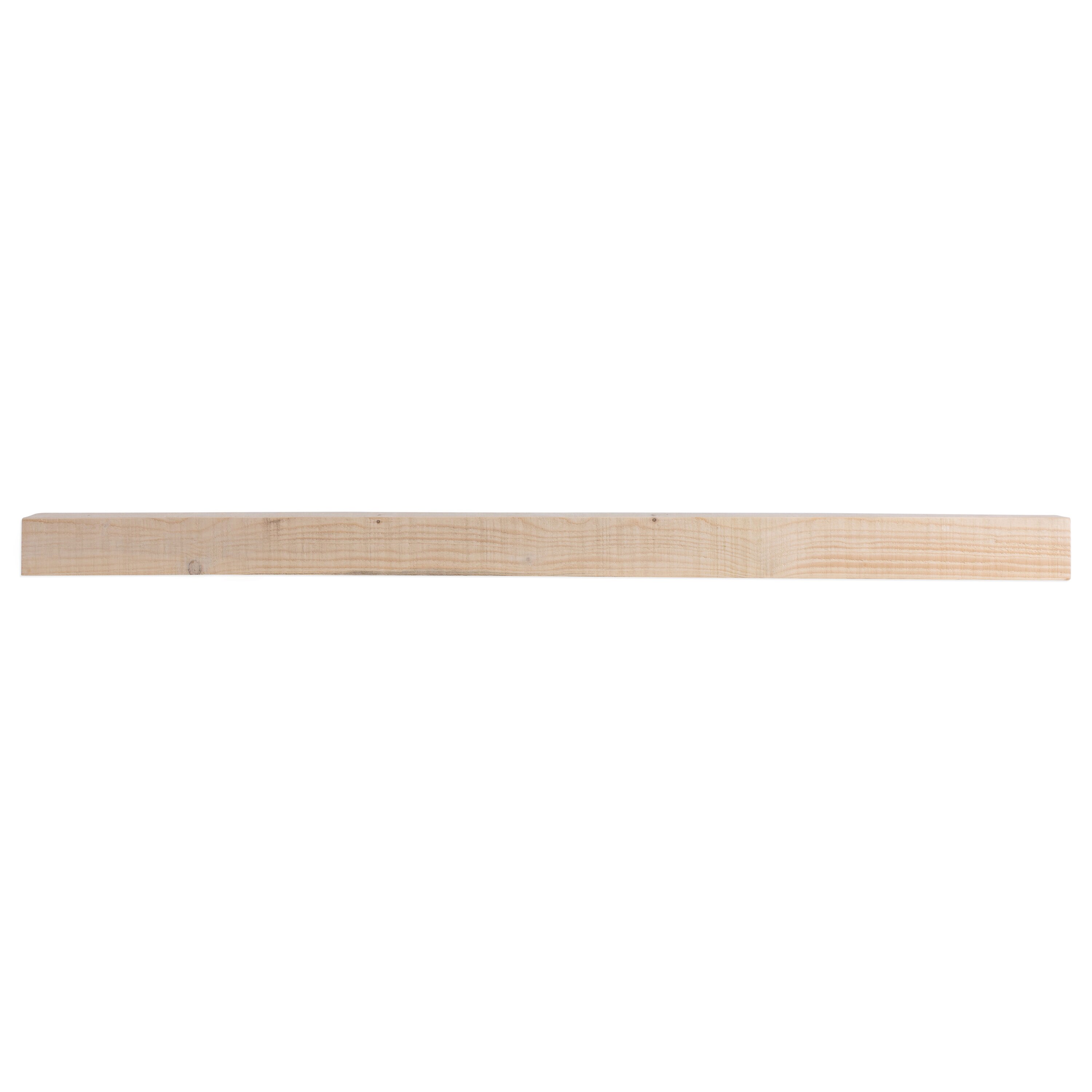 Dogberry S-TIMB-3663-UNFI 36-in W x 2.75-in H x 6.625-in D Dark Chocolate Poplar Rustic Fireplace Mantel