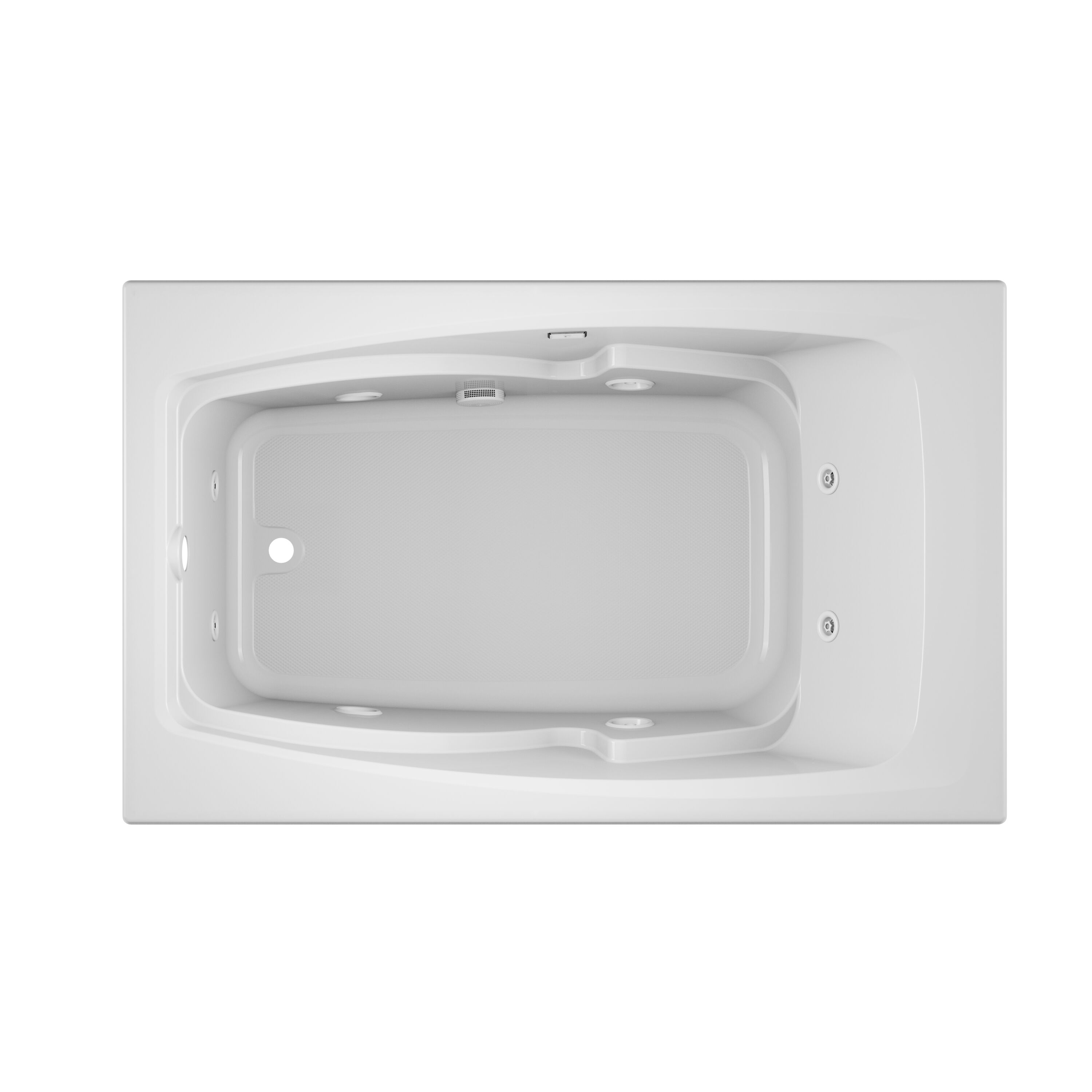 Jacuzzi NG71959 CETRA 36-in x 60-in White Acrylic Rectangular Drop-in Whirlpool Tub ( Left Drain )
