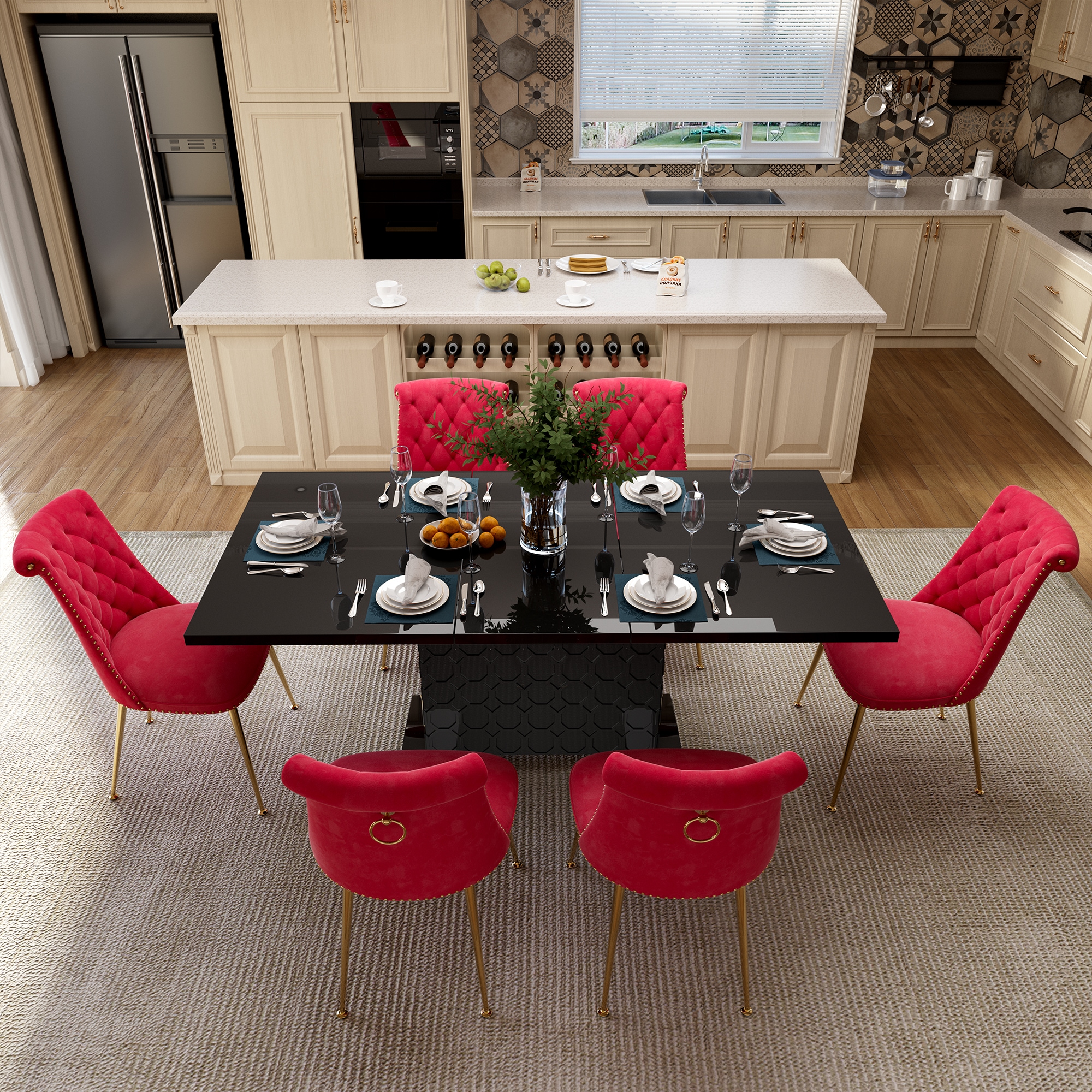 Clihome CL-ST1-BK703ROSE Dining-Sets - View #5