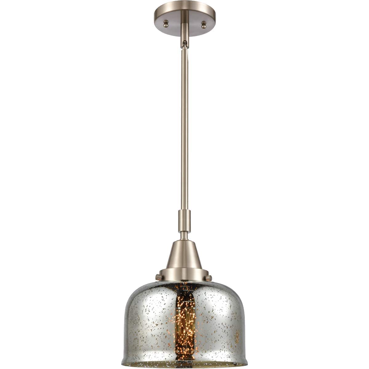 Innovations Lighting 447-1S-SN-G78-LED Franklin Restoration Large Bell Mini Pendant #447-1S-SN-G78-LED