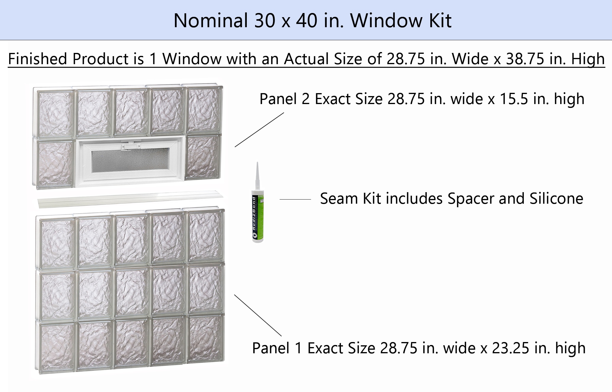 REDI2SET V3040IS Glass-Block-Windows - View #2