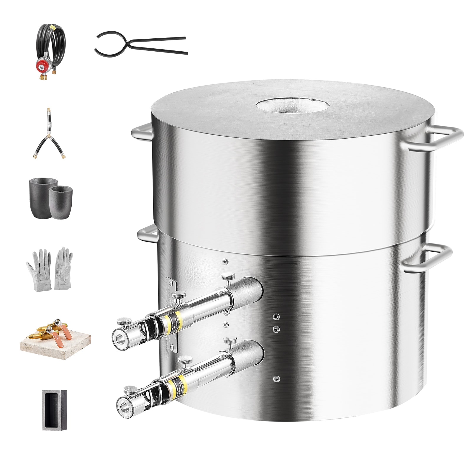 SVOPES SVOPESBWRJLSH10222V0 20000 -BTU 2 Burner Propane Melting Furnace Stainless steel Liquid propane Outdoor Fireplace