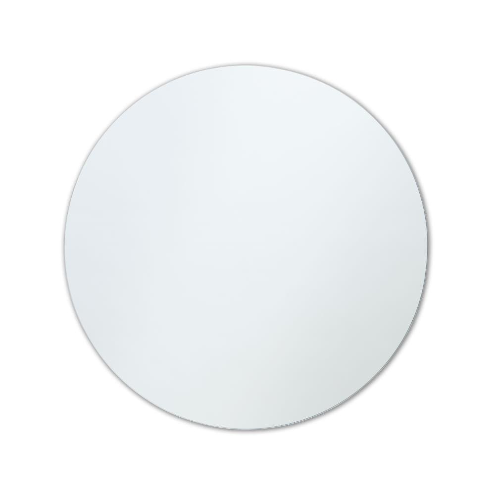Better Bevel 18-in W x 18-in H Clear Round Frameless Bathroom Vanity Mirror