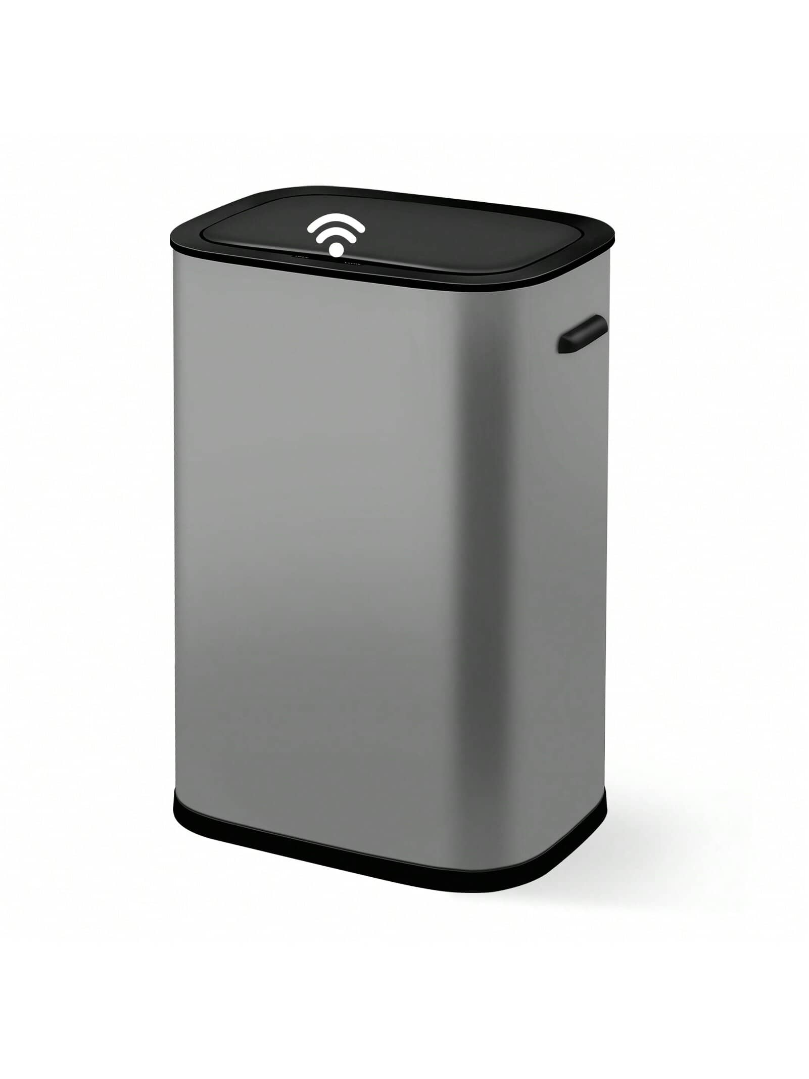 Qeetex PHO-0YJWBGIU-HF4 13 Gallon Automatic Sensor Kitchen Trash Can. Kitchen Trash Can With Lid. Sensor-Activated Lid Garbage Bin Without Inner Bucket For Home. Office. Battery Not Included. Grey