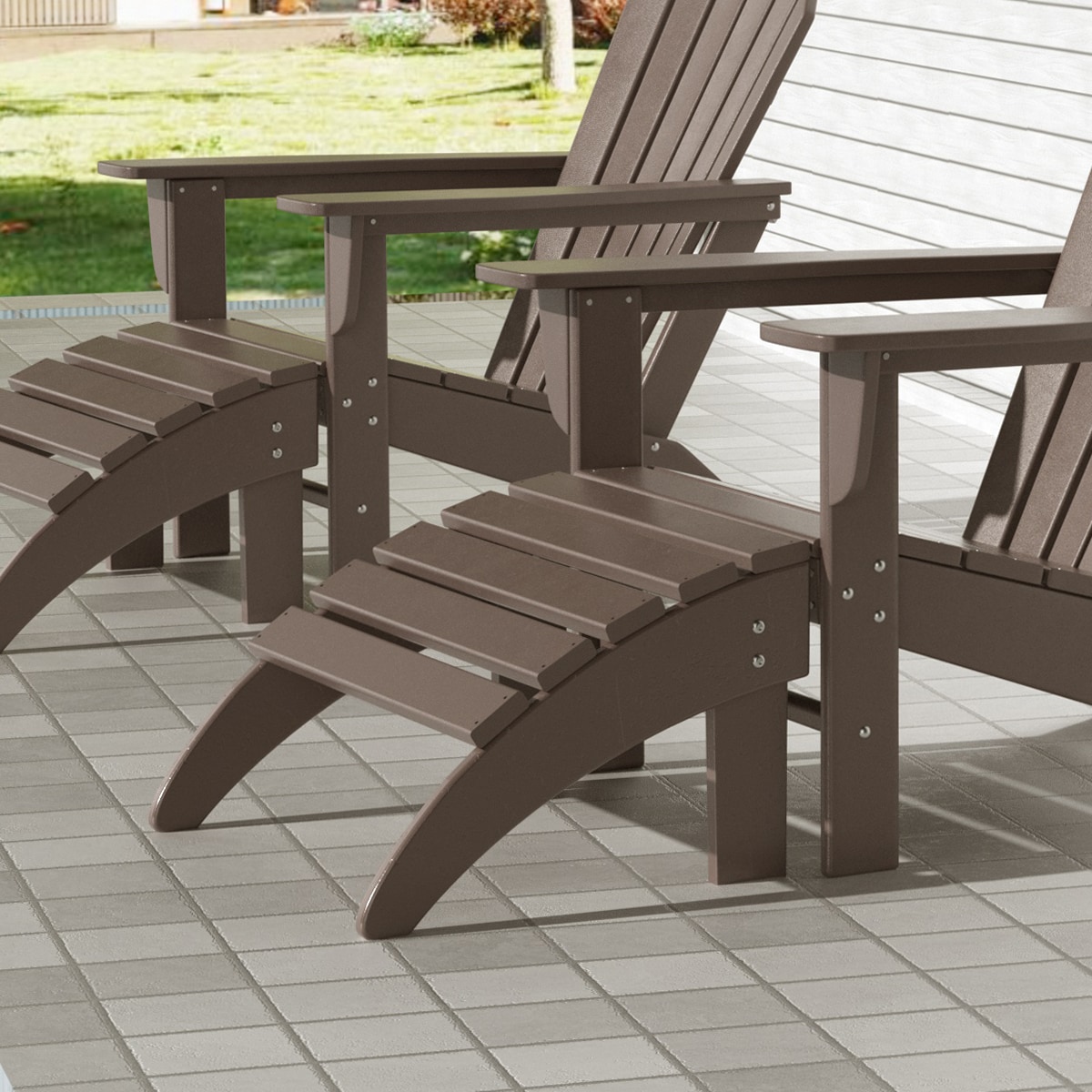 Westin Furniture 2001OT-DKBR Stools-Ottomans - View #2