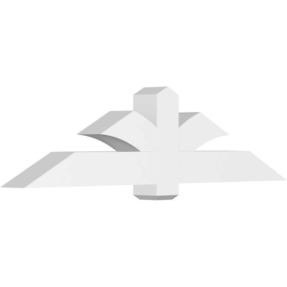 Ekena Millwork GBP072X18X0606RED00 Redmond White PVC Gable bracket