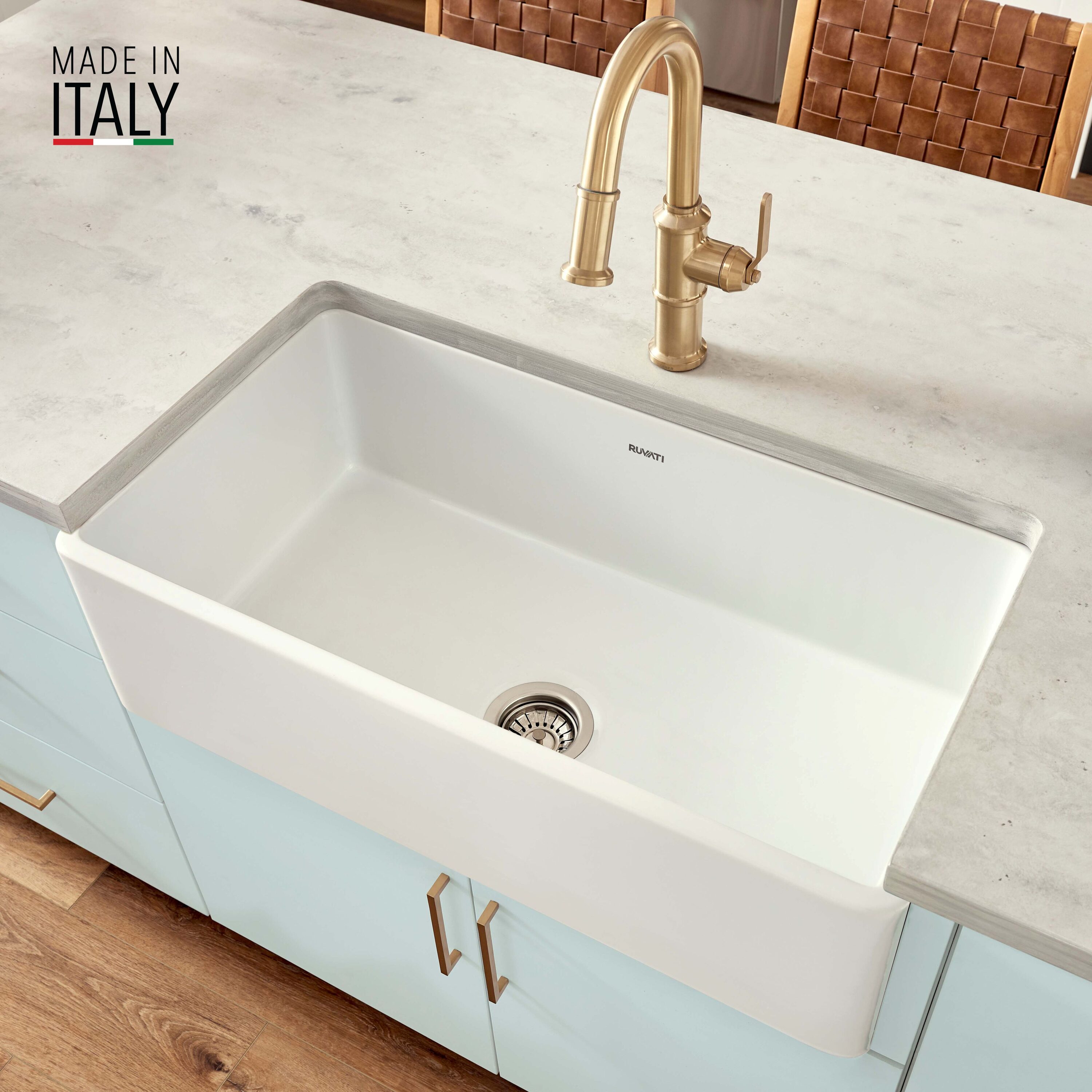 Ruvati RVL2300WH Kitchen-Sinks - View #3