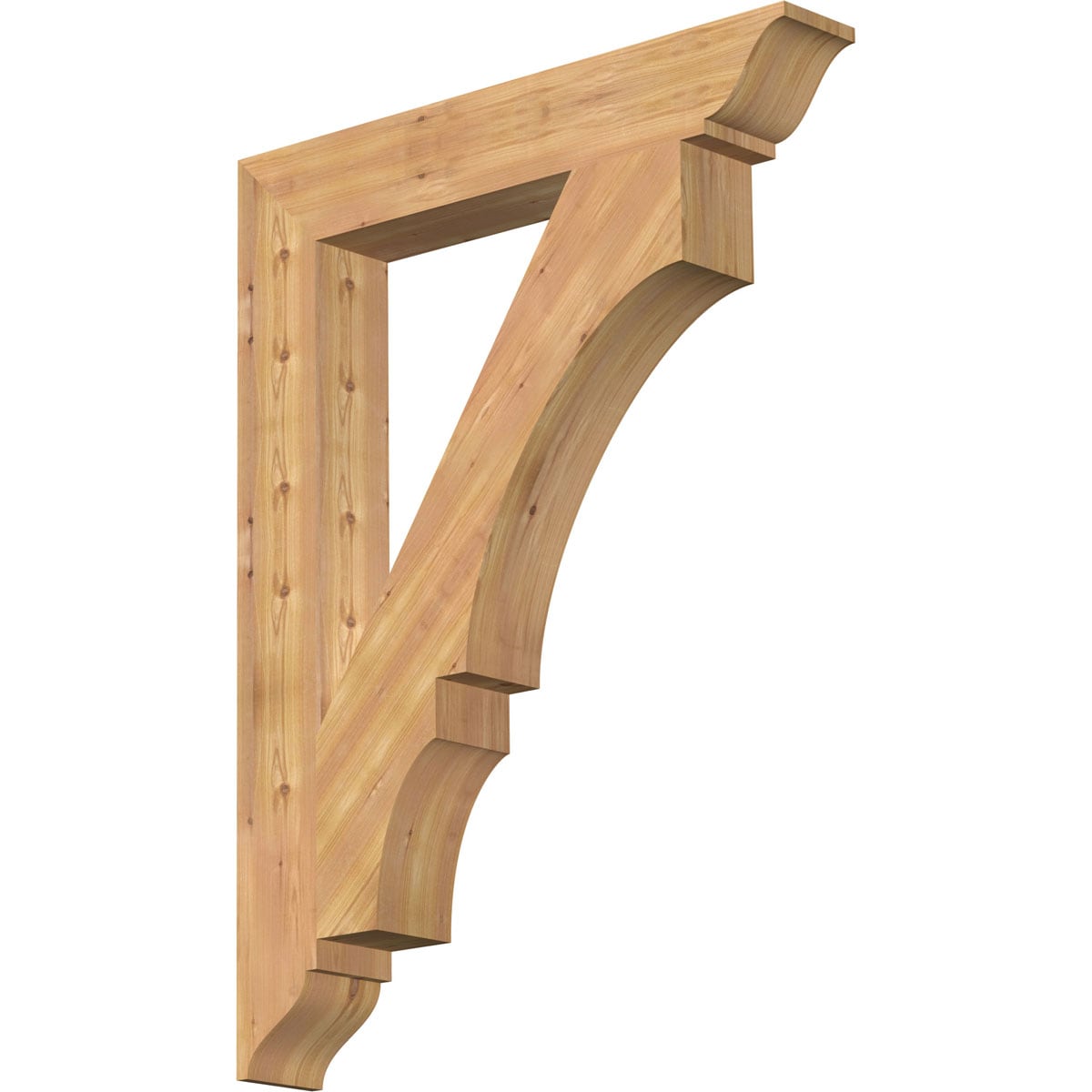Ekena Millwork BKT06X36X48BOA01SWR Balboa traditional smooth 5-1/2-in x 36-in x 48-in Western red cedar Brown Wood Standard bracket