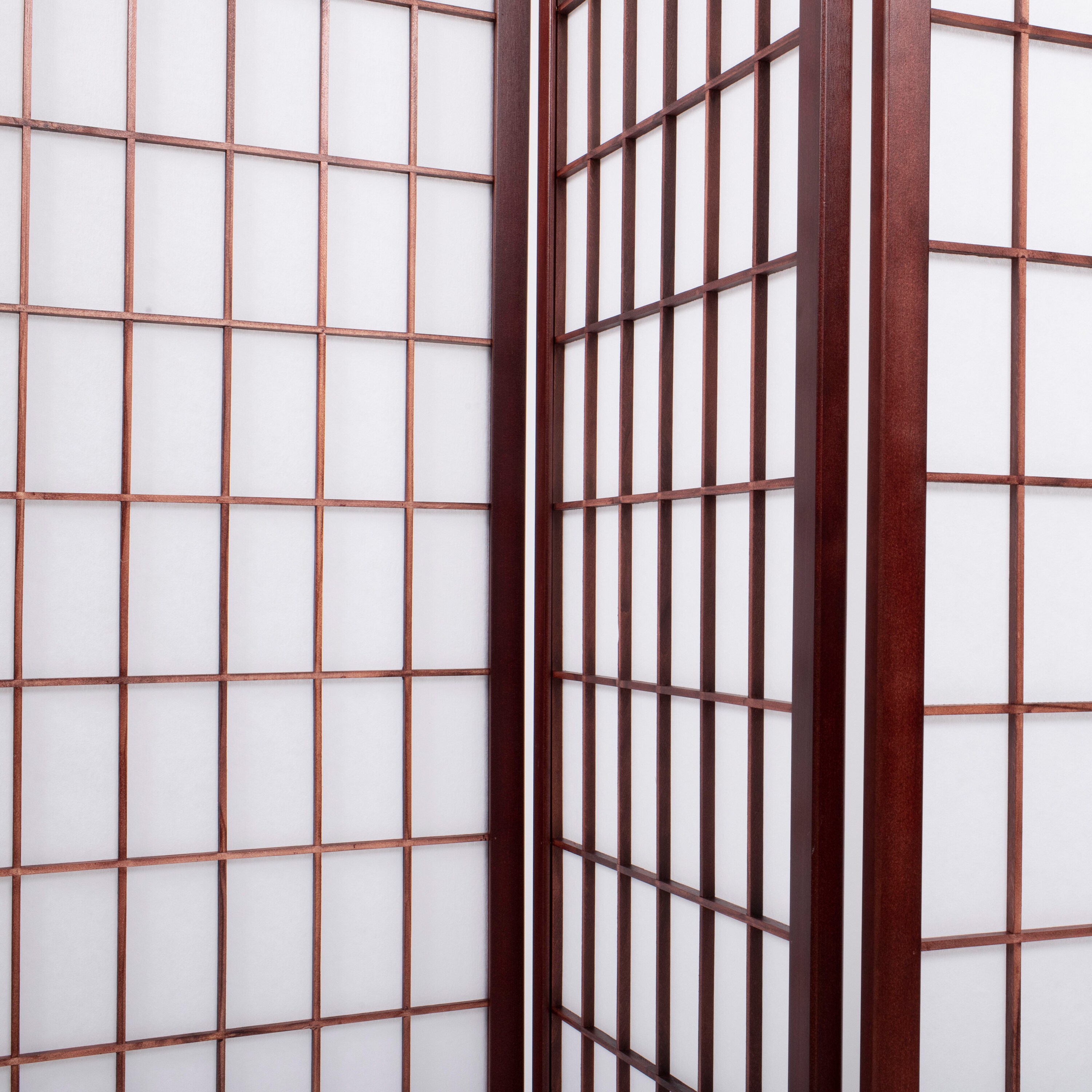 Stand Cherry,3 Panel High Quality Oriental Room Divider Hardwood Shoji Screen 