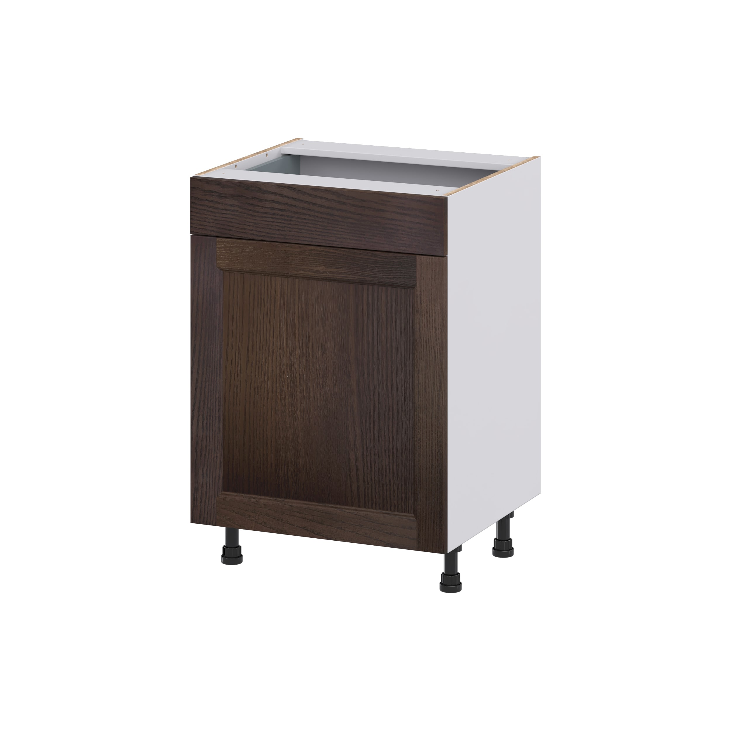 Hugo&Borg 24-in W x 34.5-in H x 21-in D Wood 3-Drawer Base Fully Assembled Cabinet (Recessed Panel Style)
