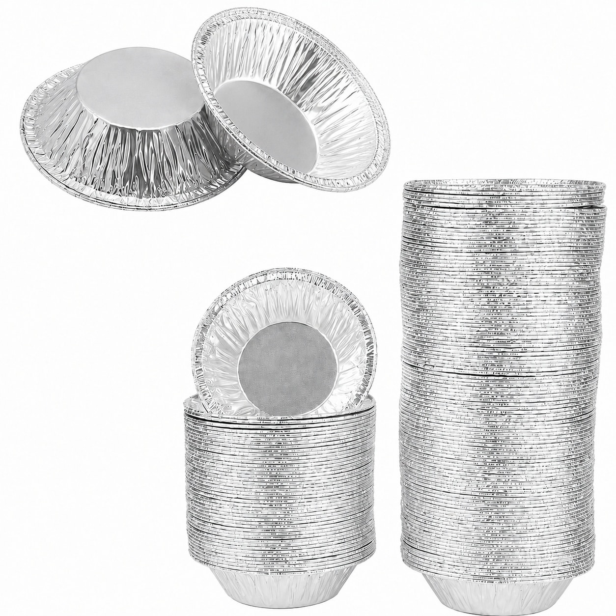 Aoibox  50 Pack Mini Pie Tins Round Tart Pans Aluminum Foil Pans for Baking Pot Pies and Tarts in Pie Dishes