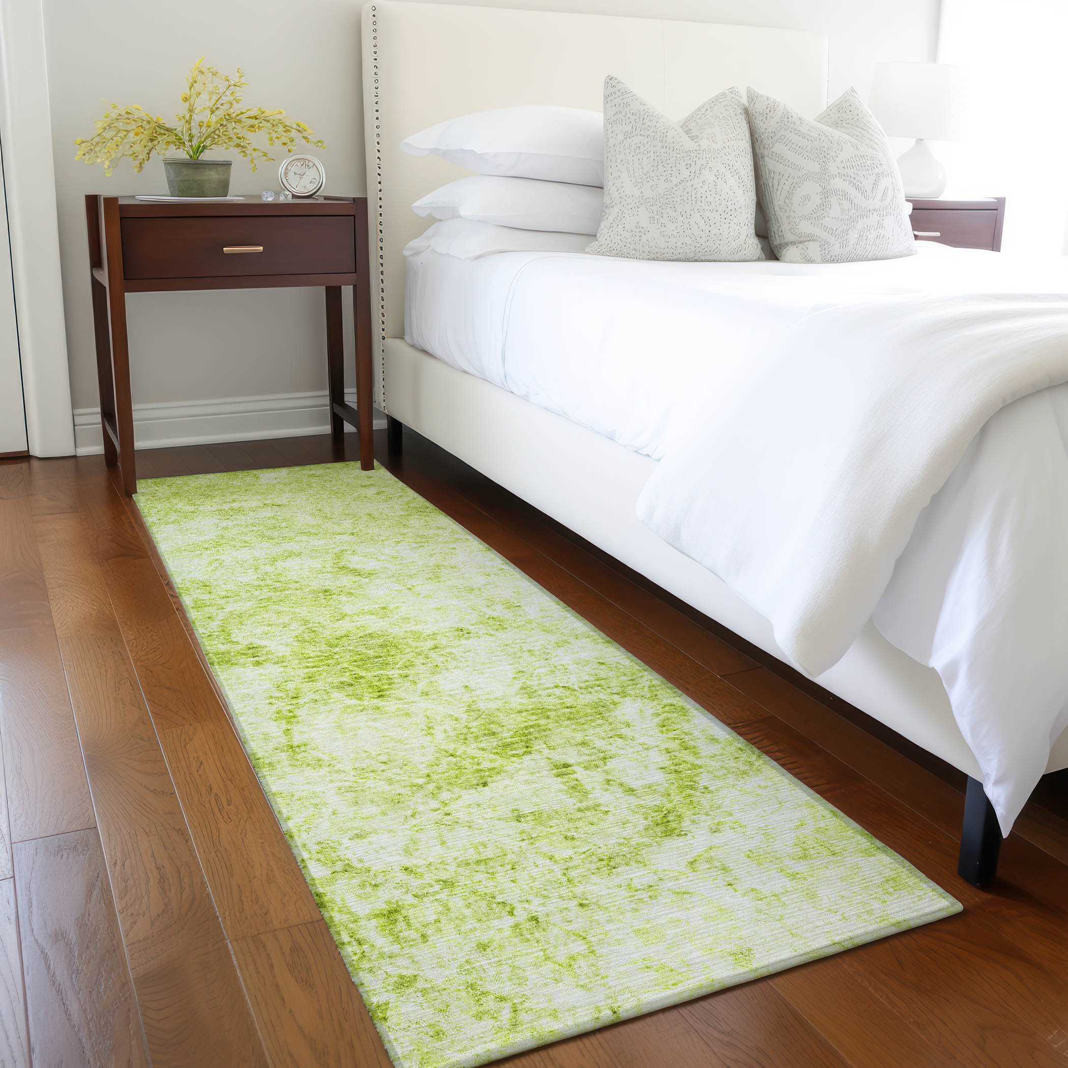Addison Rugs ACN553AL2X8 Chantille ACN553AL 2 x 7 (ft) Polyester Aloe Rectangular Indoor/Outdoor Floral/Botanical Machine washable Area rug