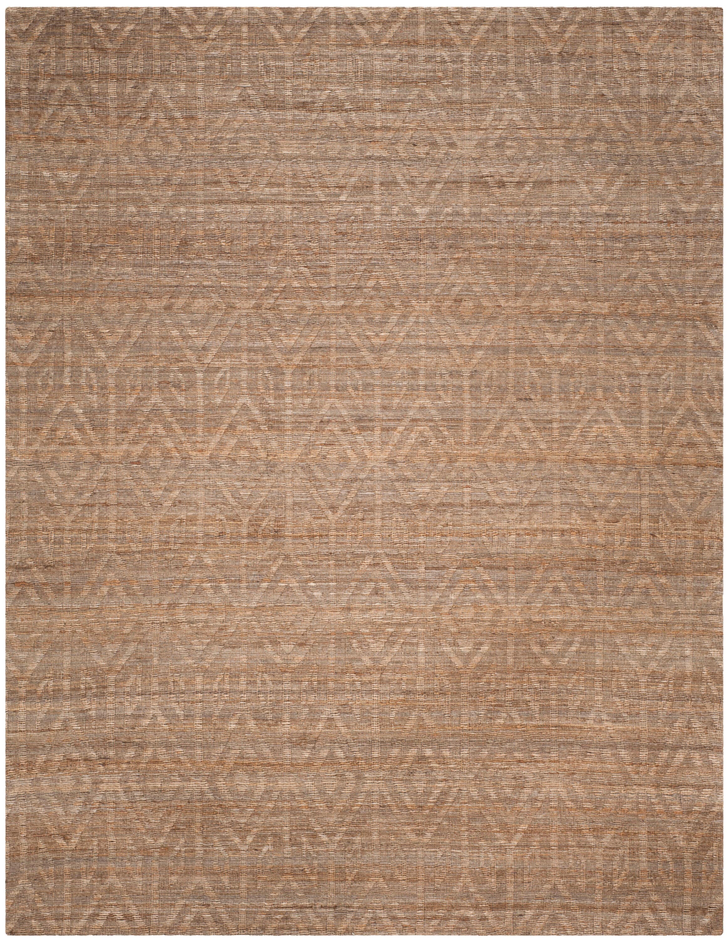 Cape Cod Camel Geometric Handwoven Cotton Area Rug 8' x 10'