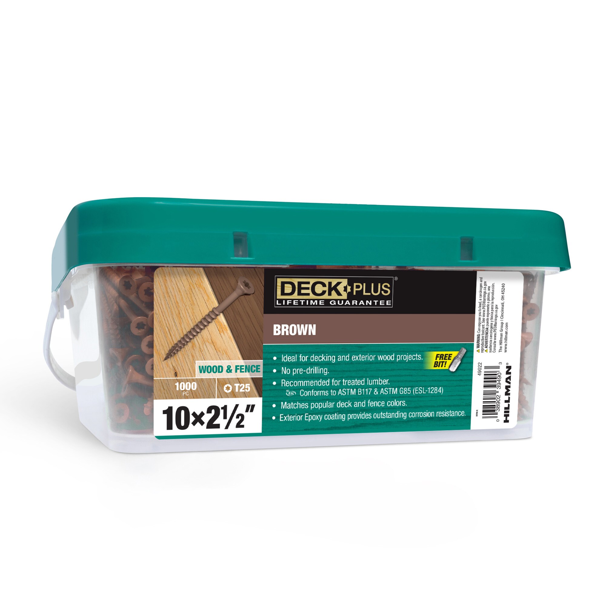 #10 x 2-1/2-in Wood to wood Deck Screws 1000 -Per Box