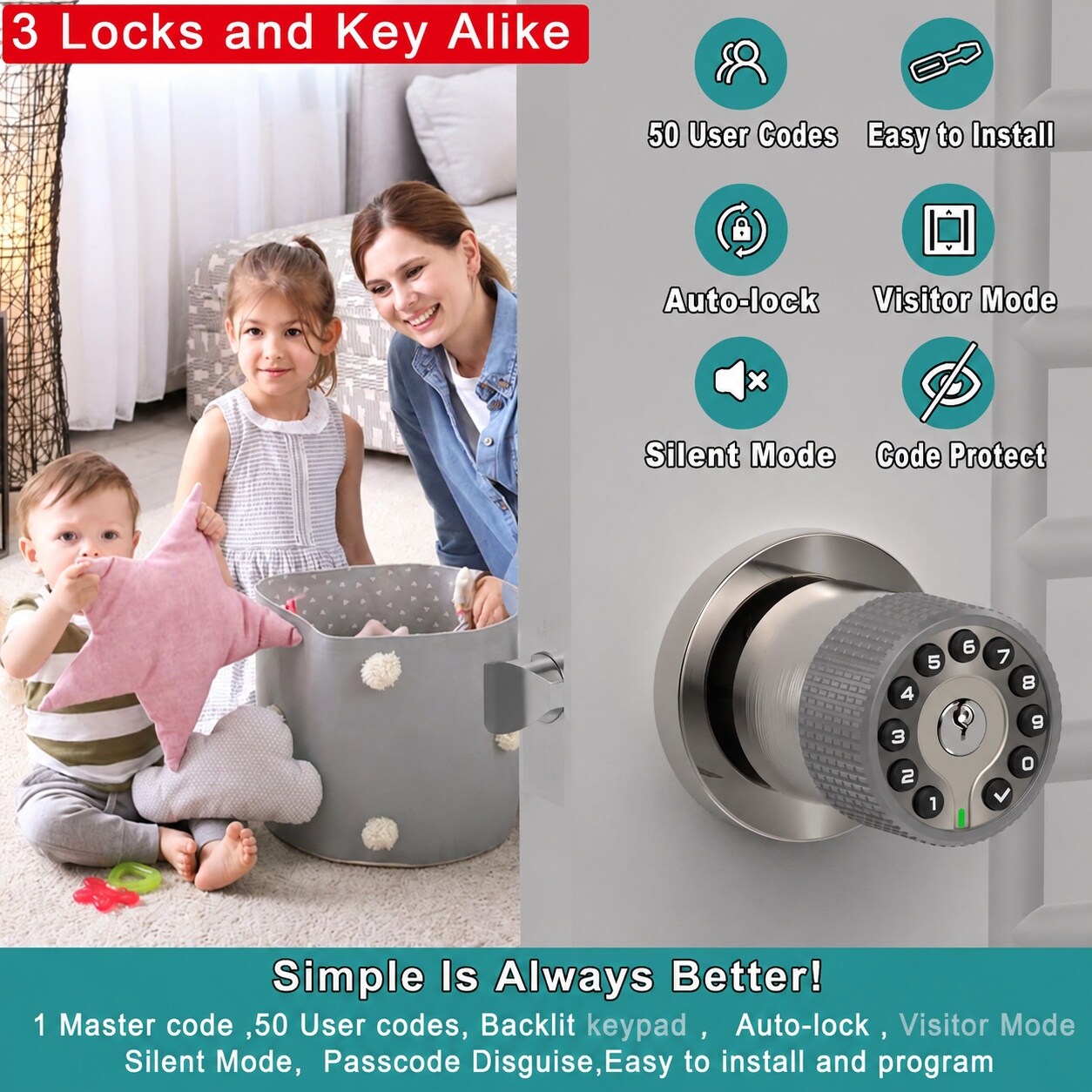 Oyezvary LOZ0804O224 Electronic-Door-Locks - View #2