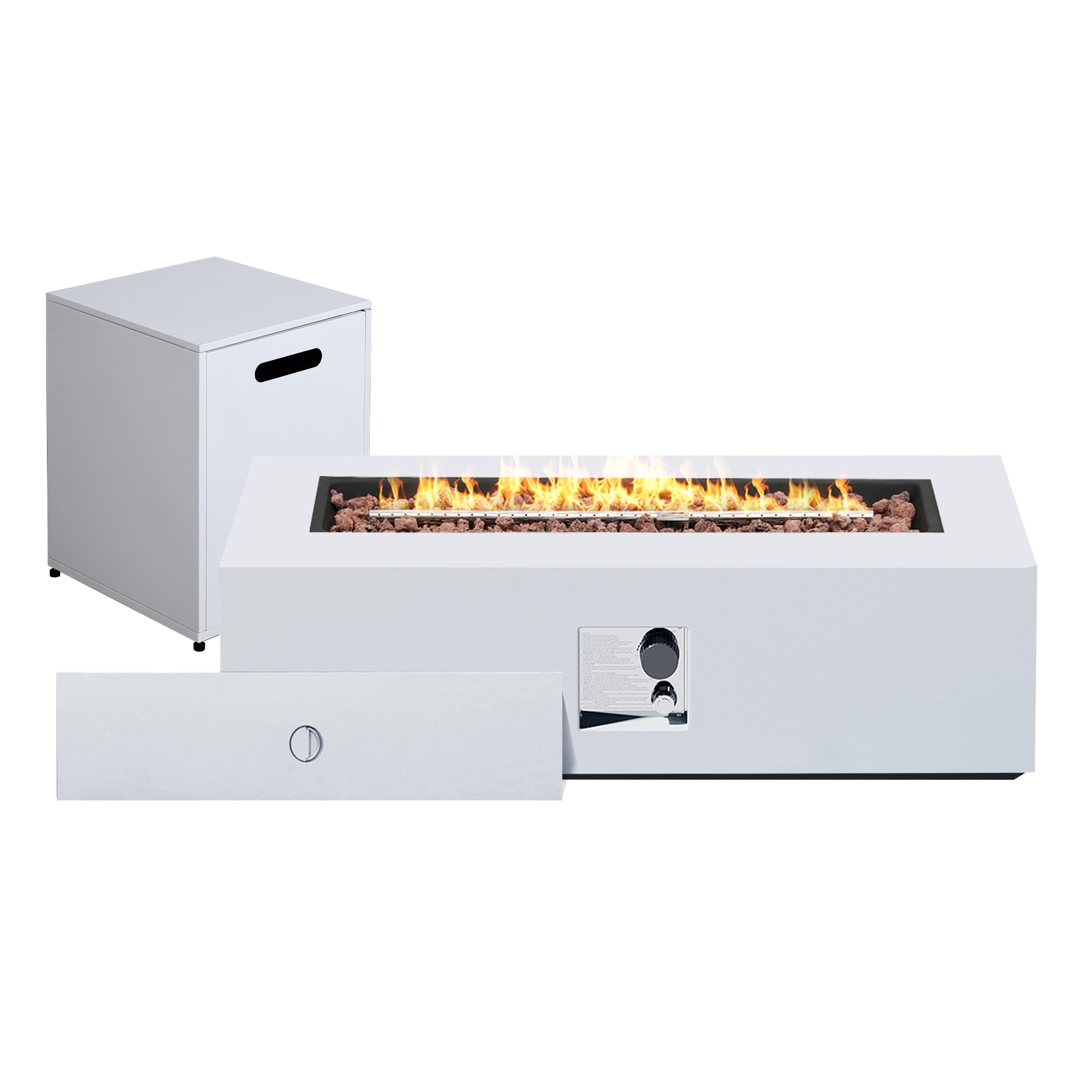 UPHA PL-42TPCFX-WH-K Outdoor-Gas-Firepits - View #2