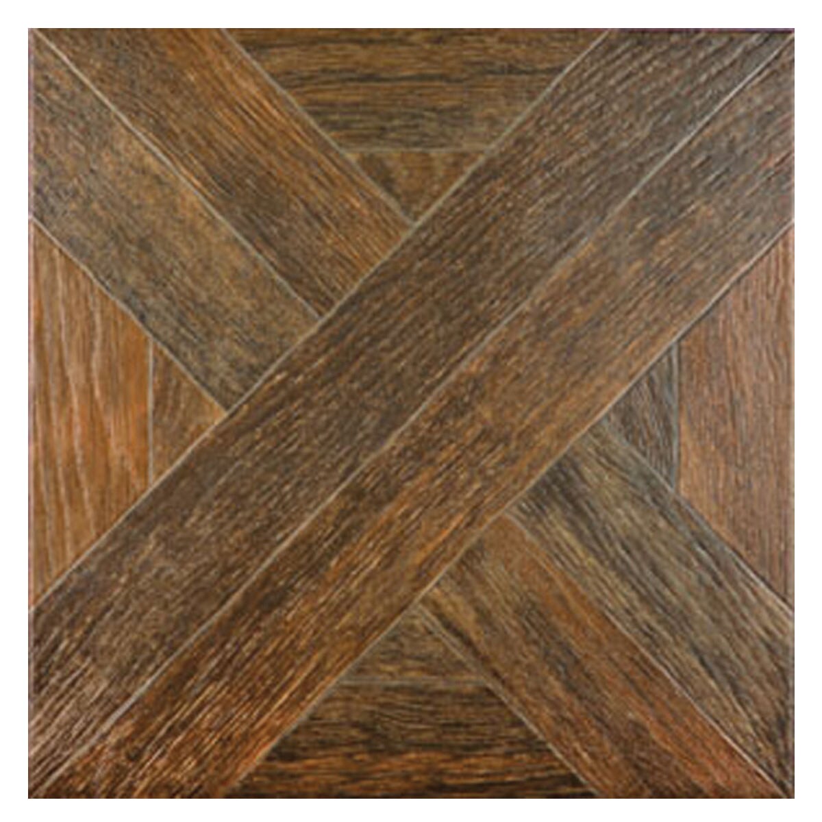 Style Selections 76969541248 Dargento Brown Glazed Ceramic Wood Look Tile