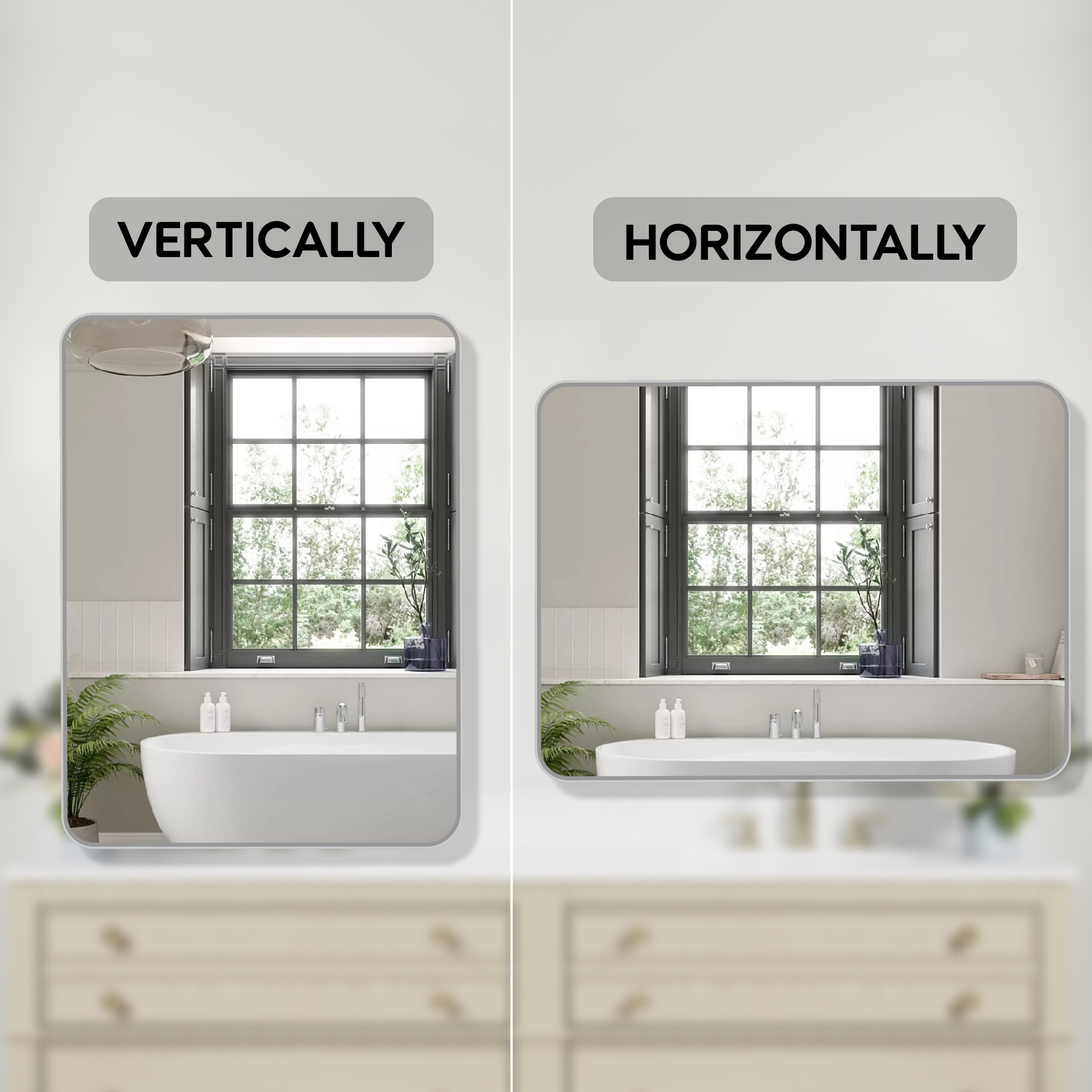 WELLFOR BFB63DHL-WF Framed-Bath-Mirrors - View #8