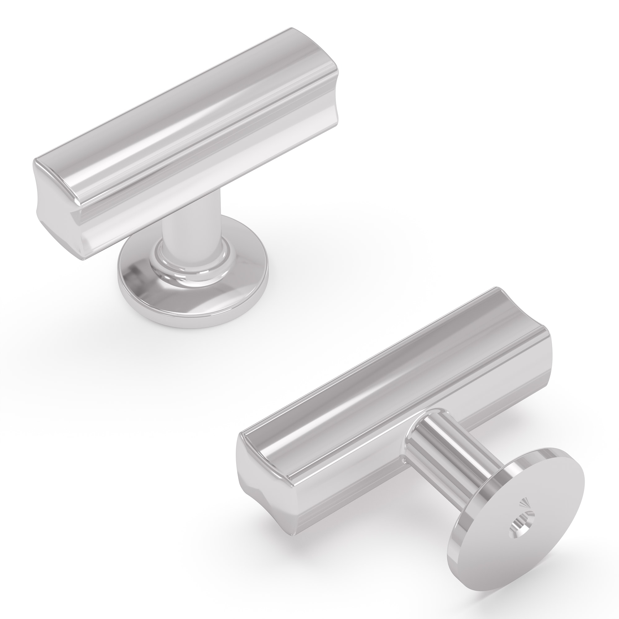 Hickory Hardware H077878CH-10B Woodward 1-15/16-in Chrome Bar Contemporary Cabinet Knob 10 -Pack