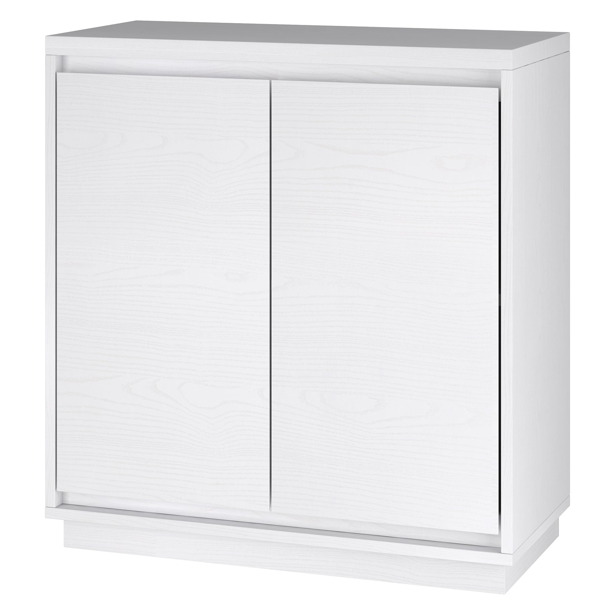 White Rectangular Accent Cabinet with Adjustable Shelving