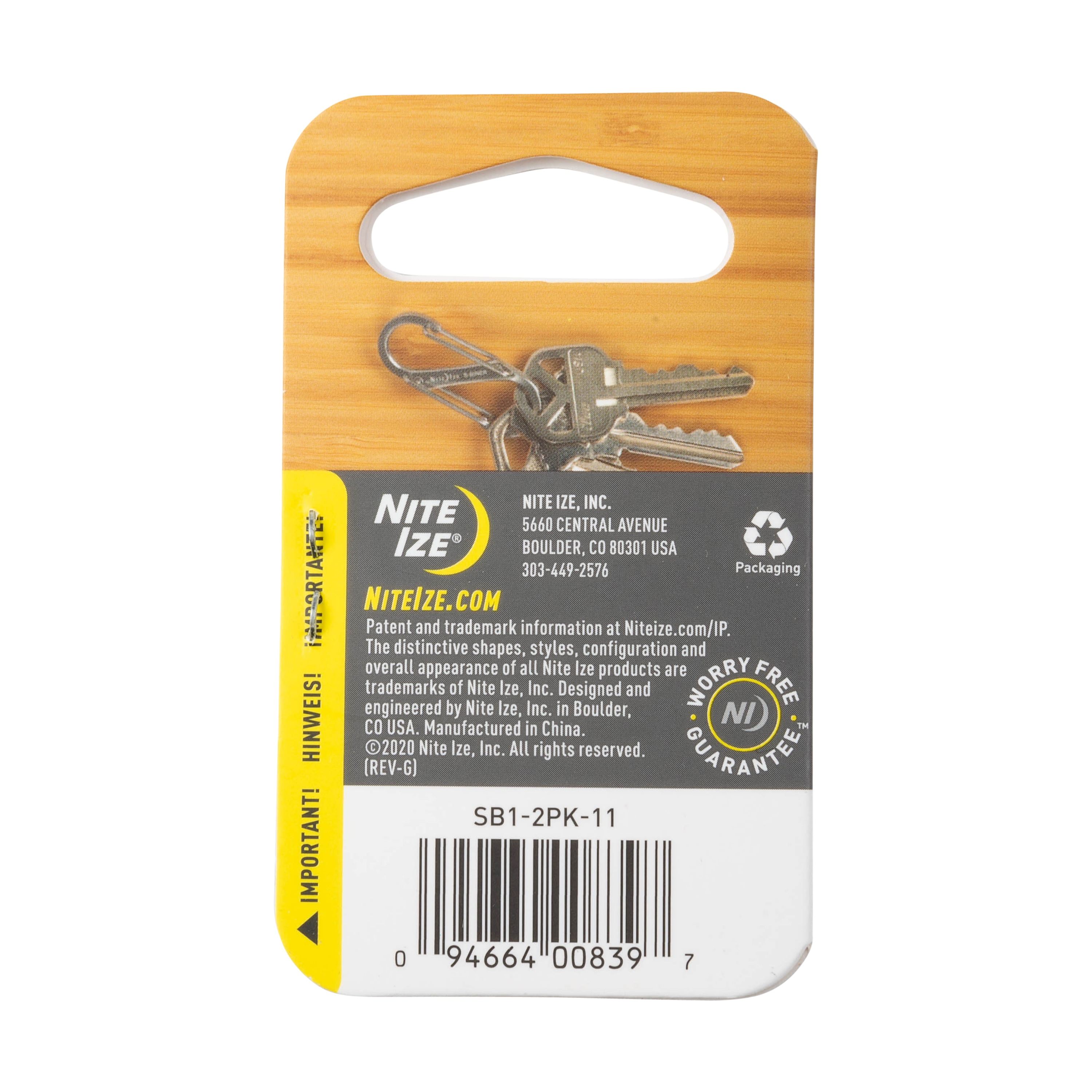 Nite Ize 2-Pack 1.56-in Oval Wire Carabiner in the Carabiners department at