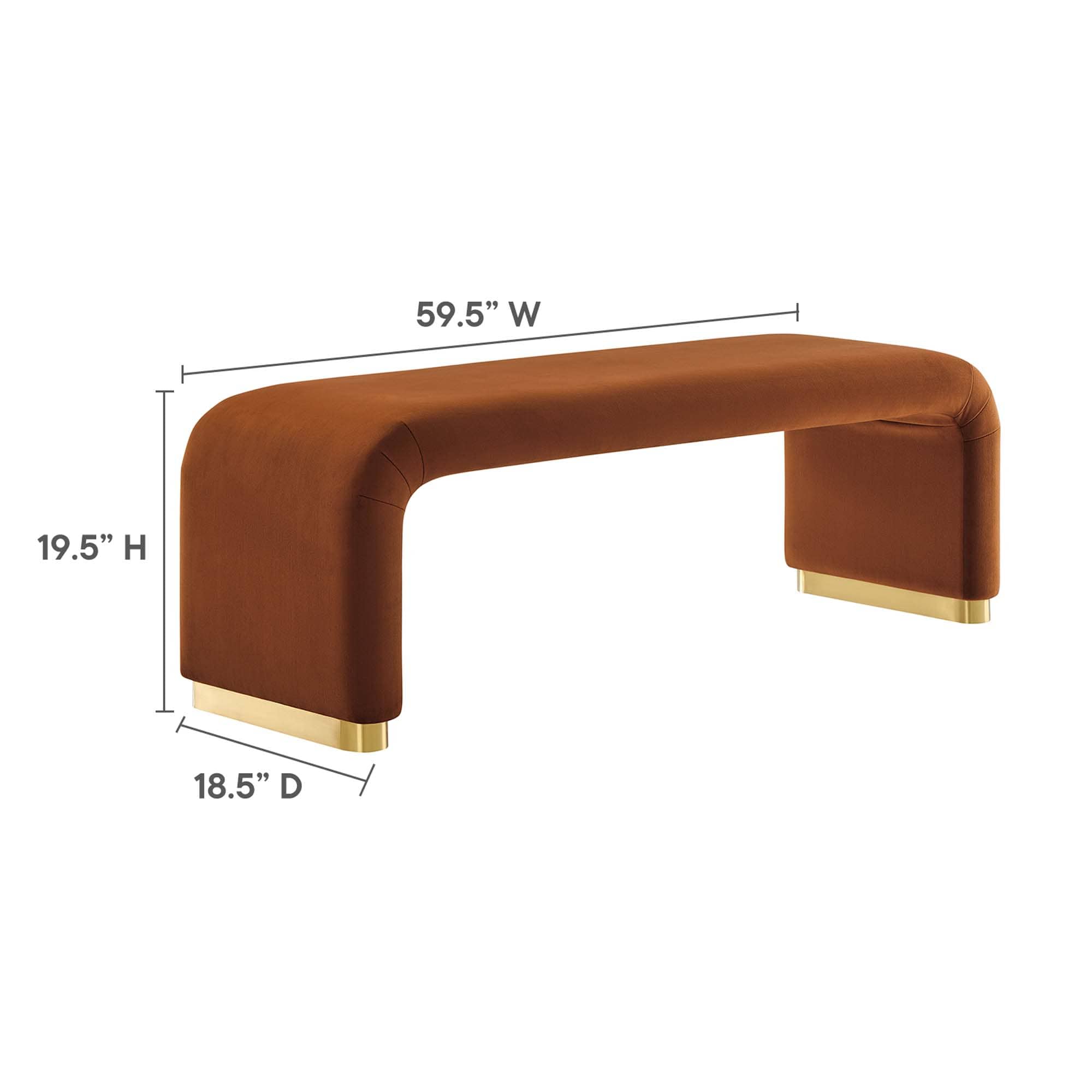 Modway EEI-6734-BRA-RUS bench - View #3