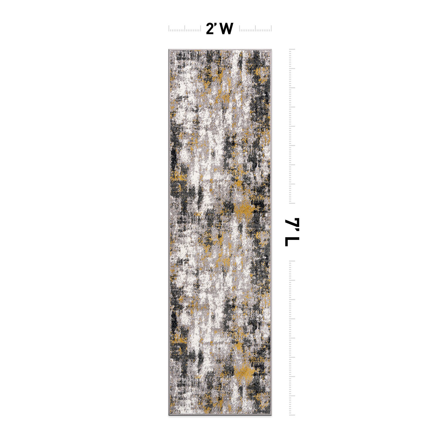 World Rug Gallery 978YELLOW2X7 rugs - View #2