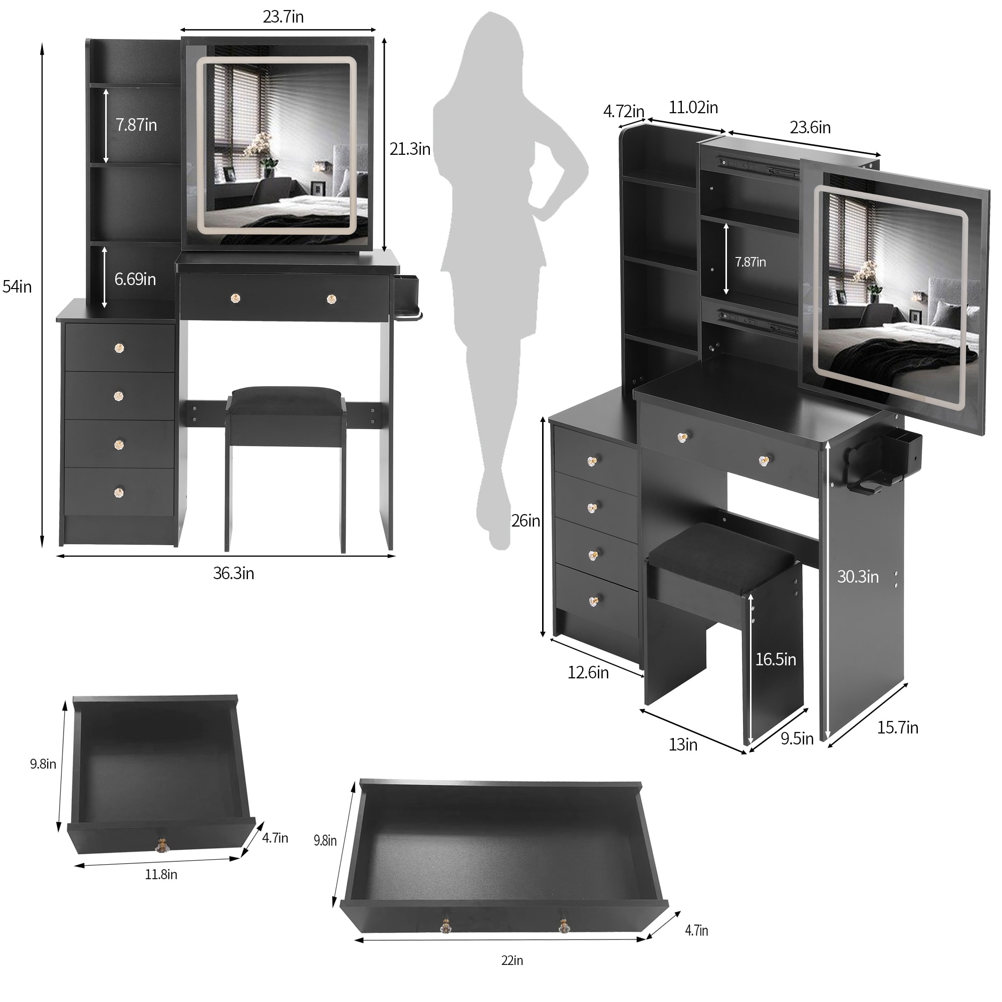 Flynama L-P224320 Bedroom-Vanities - View #6