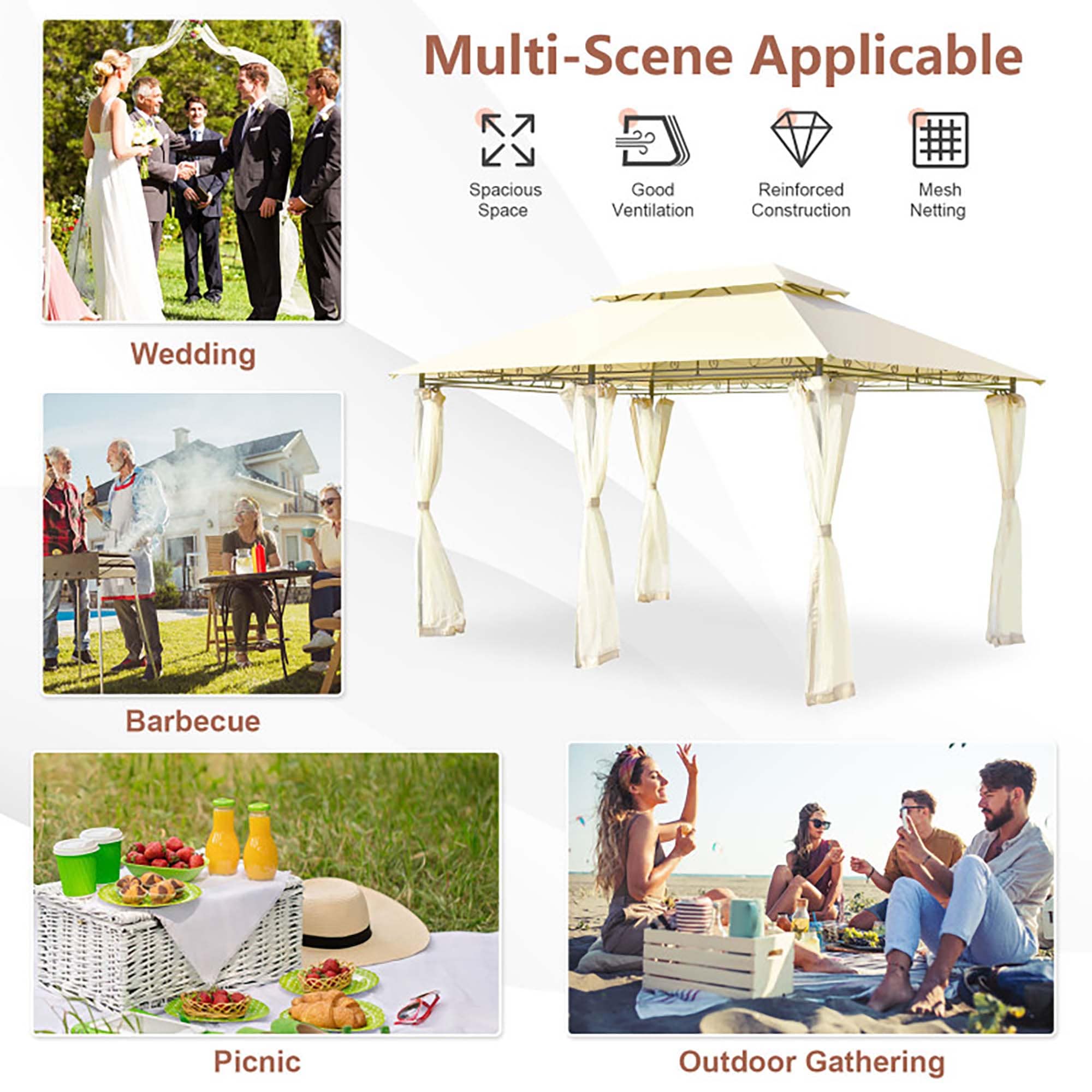 CASAINC CA07MG-GAZ Wood-Resin-Gazebos - View #7