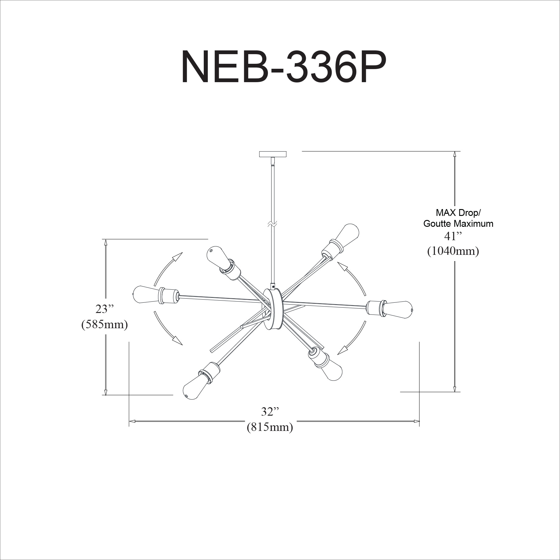 Dainolite NEB-336P-ES Pendant-Lights - View #2