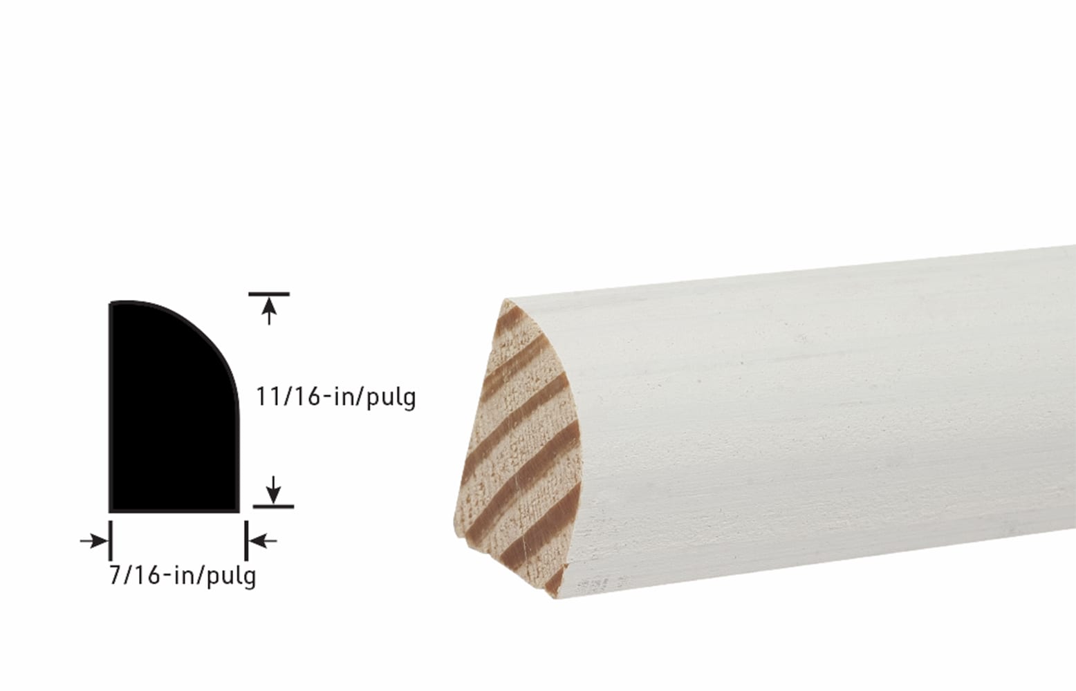 allen + roth L041272W12 Quarter-Round-Moulding - View #5