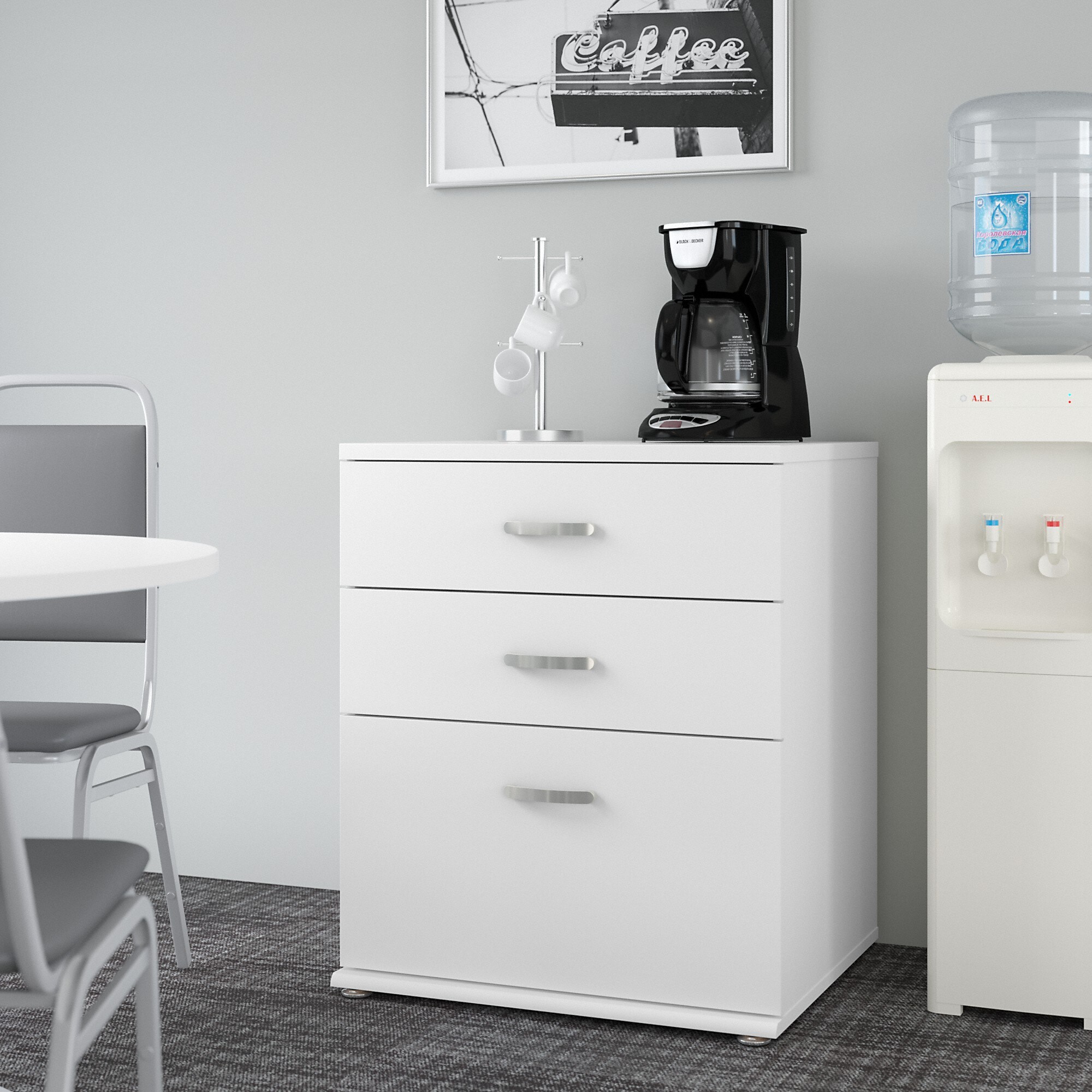 Bush Business Furniture UNS328WH Utility-Storage-Cabinets - View #2