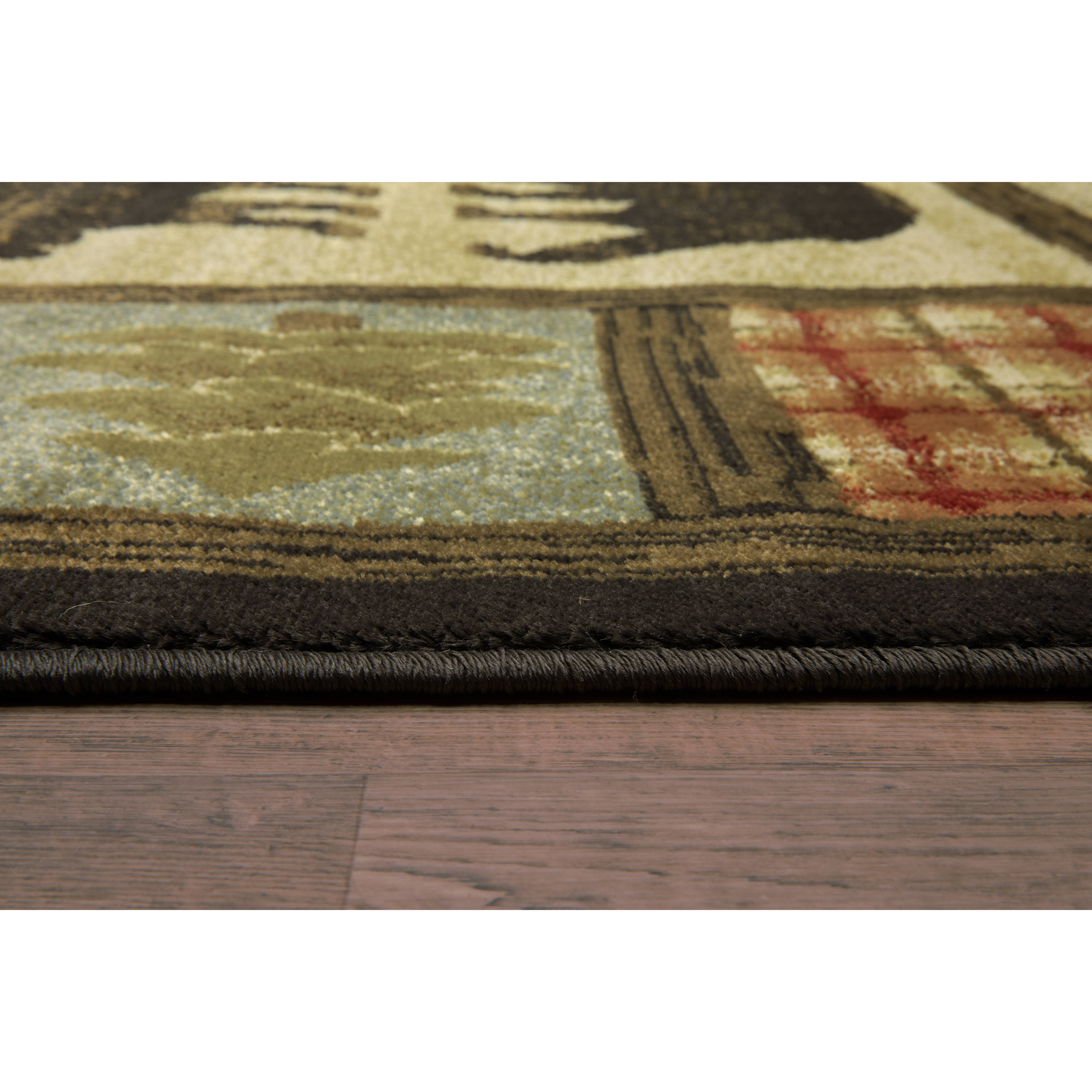 allen + roth Woodland 4 x 6 Brown Indoor Geometric Lodge Area Rug in the  Rugs department at