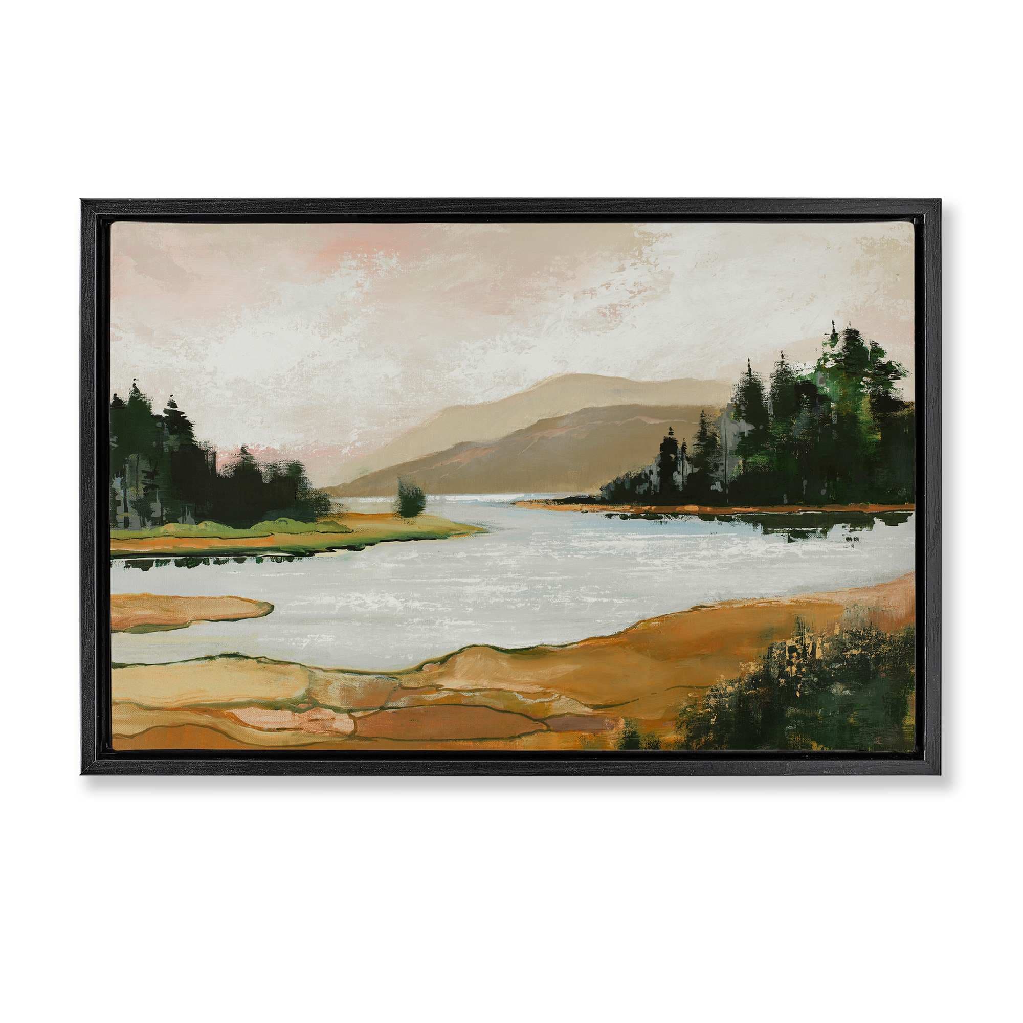 Stupell Industries BS-814-FFB-16X24 Relaxing Valley Lake Floating Frame design by Max Maxx