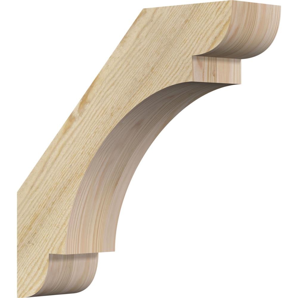 Ekena Millwork BRC04X16X16OLY00RDF 4-in x 16-in x 16-in Douglas Fir Wood Olympic Rough Sawn Knee Brace