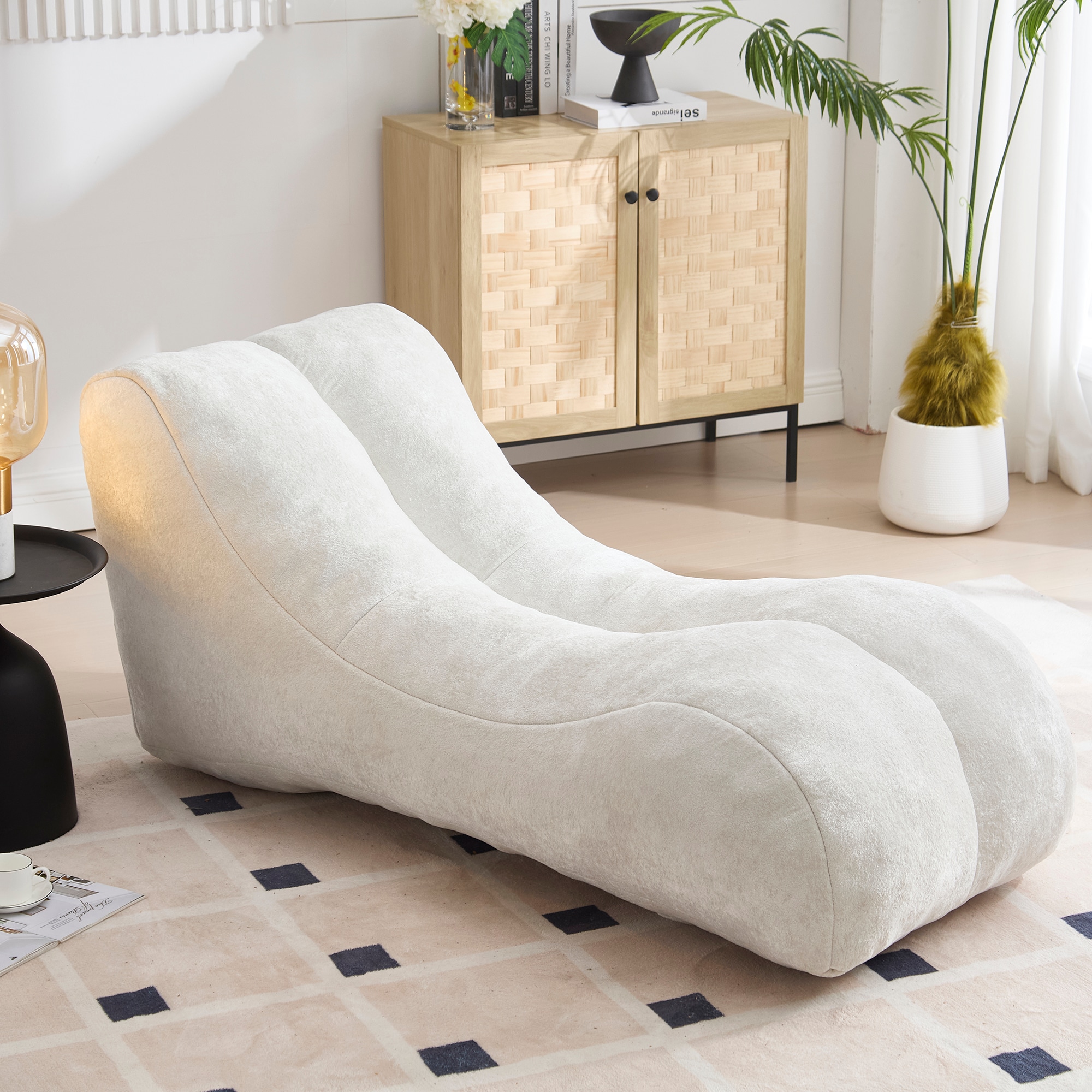Hrinhom WHITE Bean Bag Chair