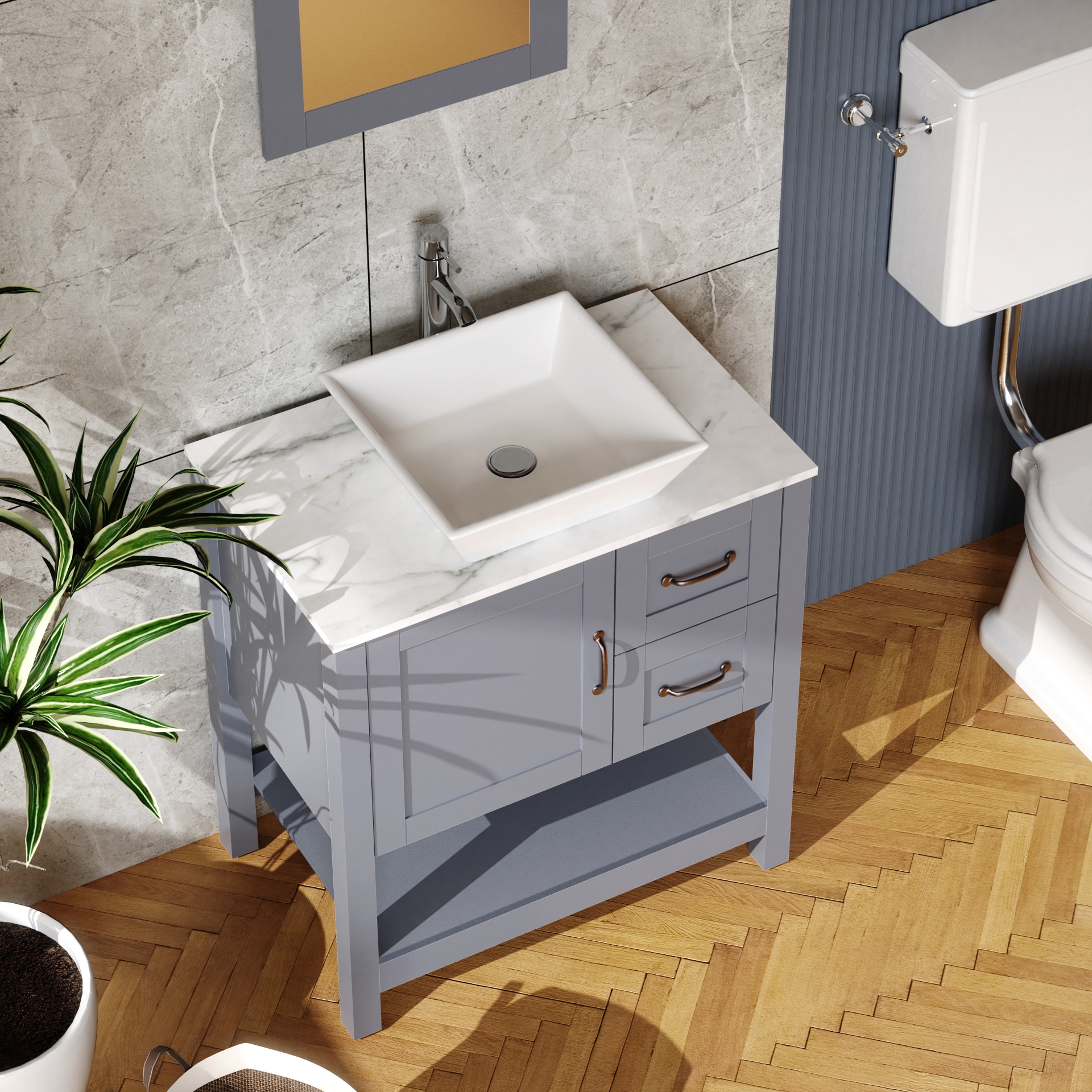 WELLFOR GIZQCS35P04 Bath-Vanity-Combo - View #3