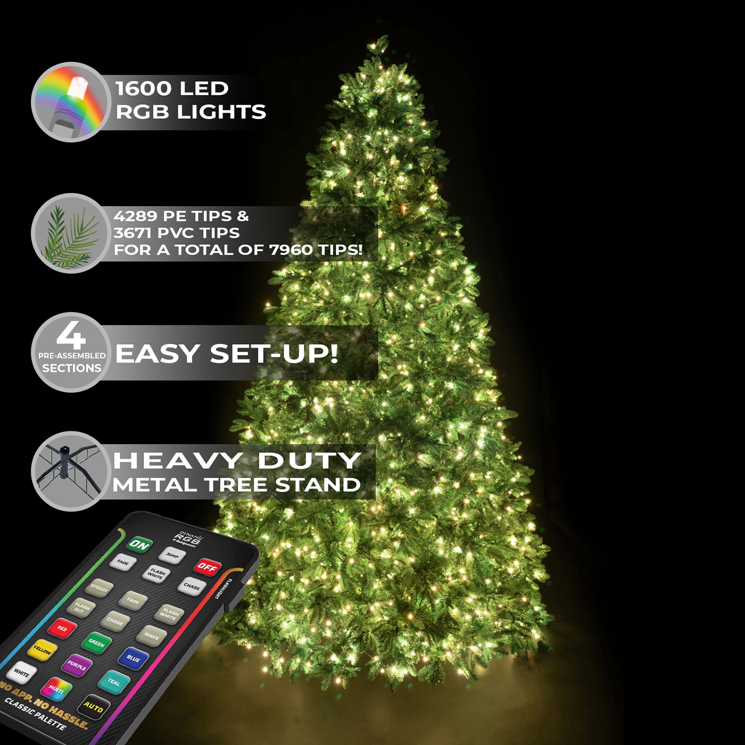 Holidynamics Holiday Lighting Solut 51202 RGB Artificial-Christmas-Trees - View #3