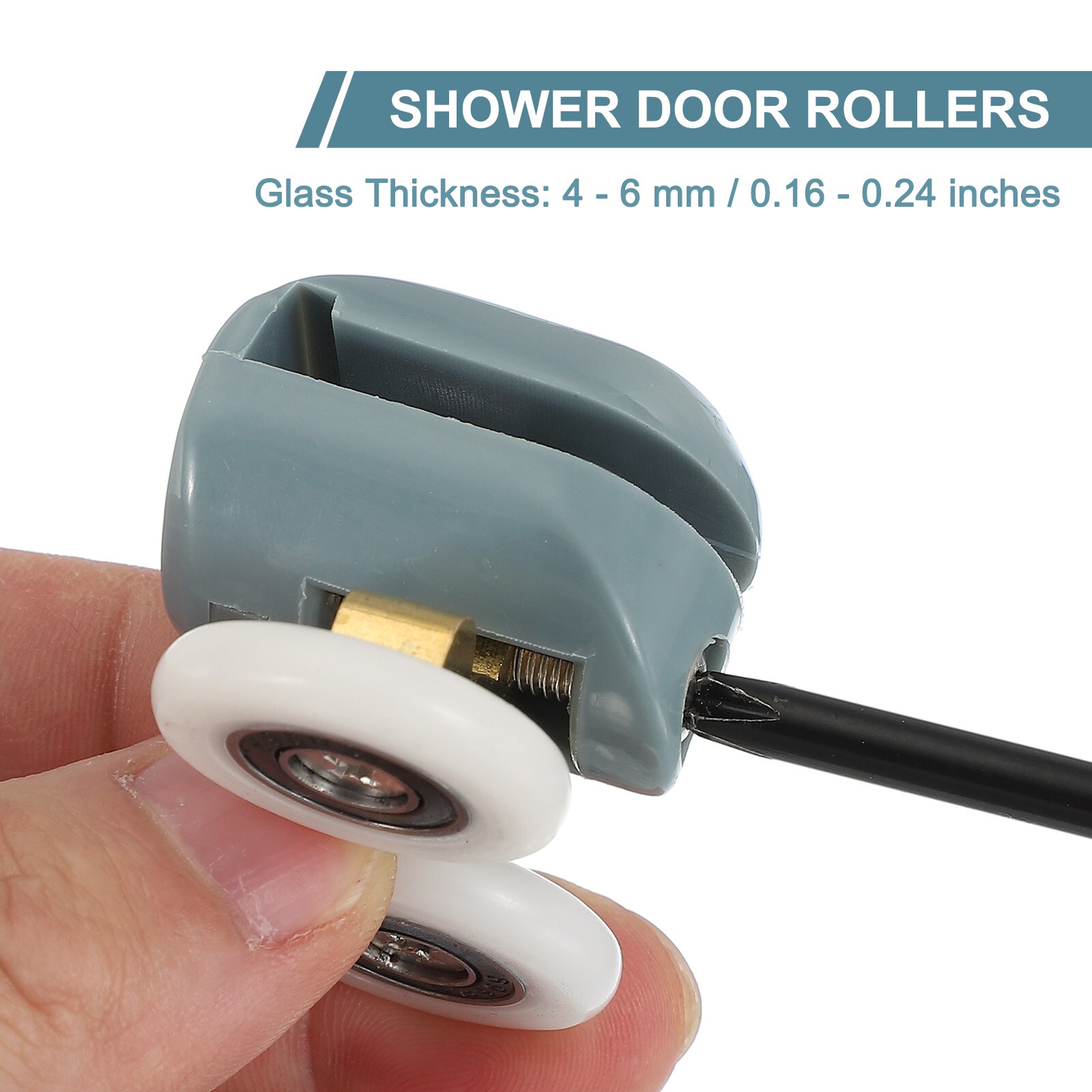 Unique Bargains S25093000UX9342 Tub-Shower-Door-Rollers - View #3