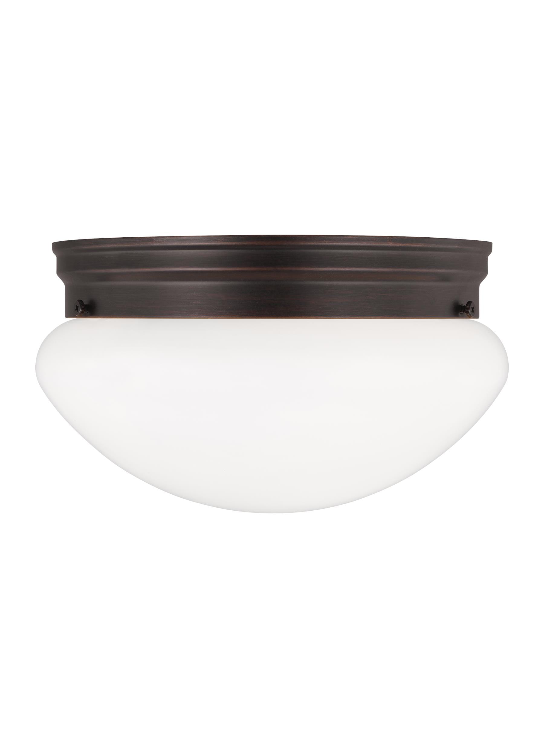 Generation Lighting 5328-710 Webster 2 -Light 9.5-in Bronze Integrated LED Flush Mount Light