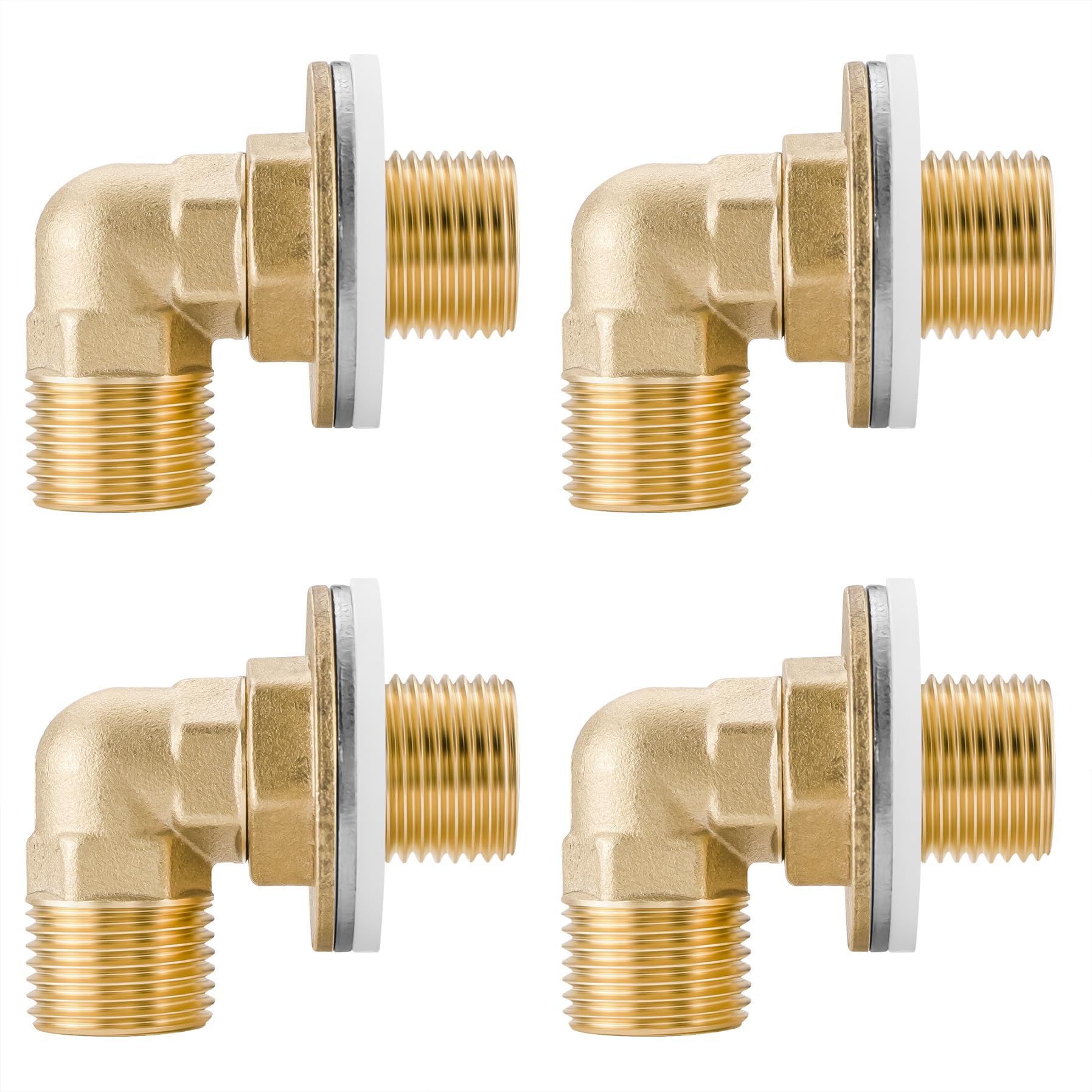 Aoibox  Commercial Wall Mount Faucet Installation Kit G1 2 Brass Elbow Adapter Backsplash Mount Set 4 Pack Sets