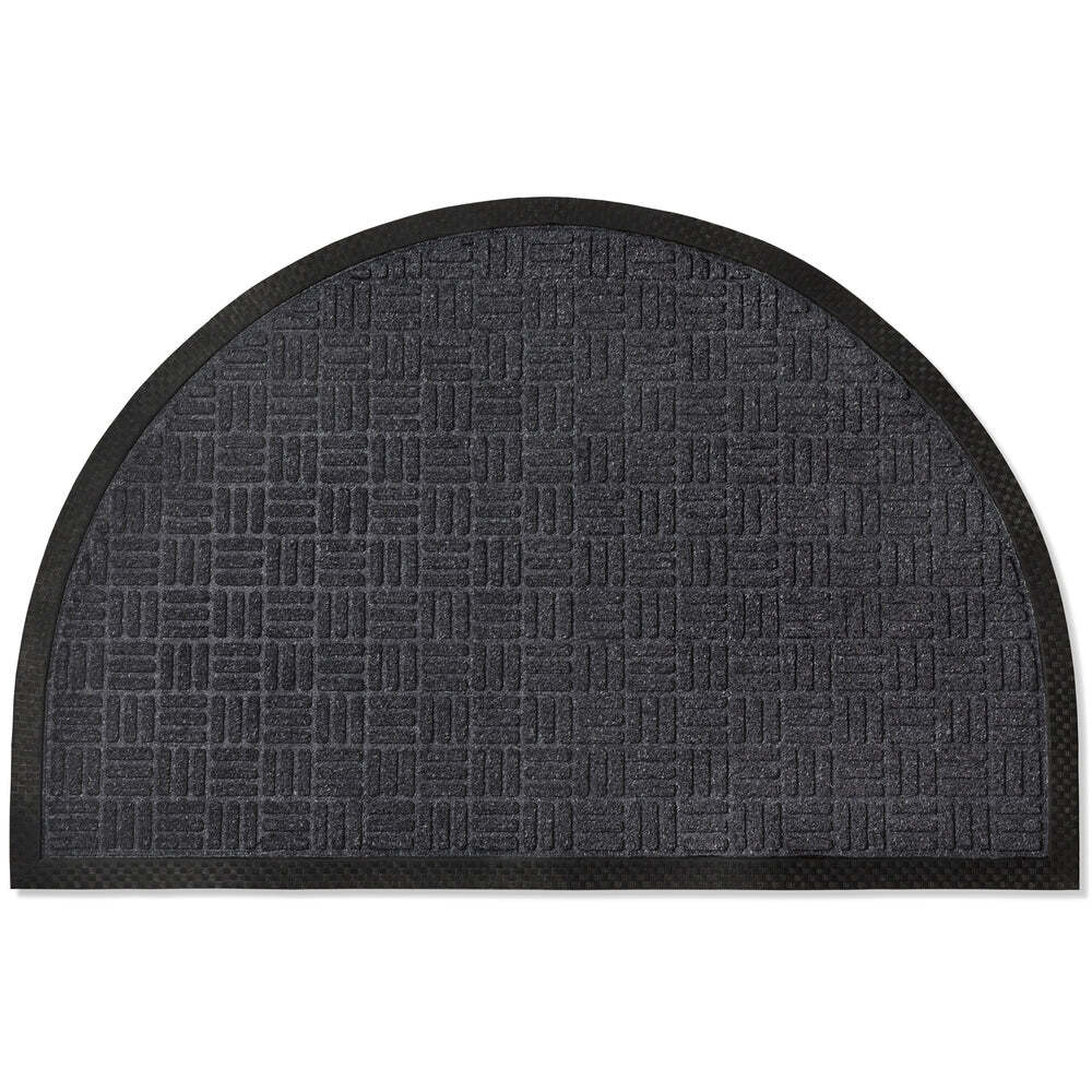Envelor PP-71506-BK-M 2-ft x 3-ft Black Polypropylene Half-round Indoor or outdoor Decorative Home Door mat