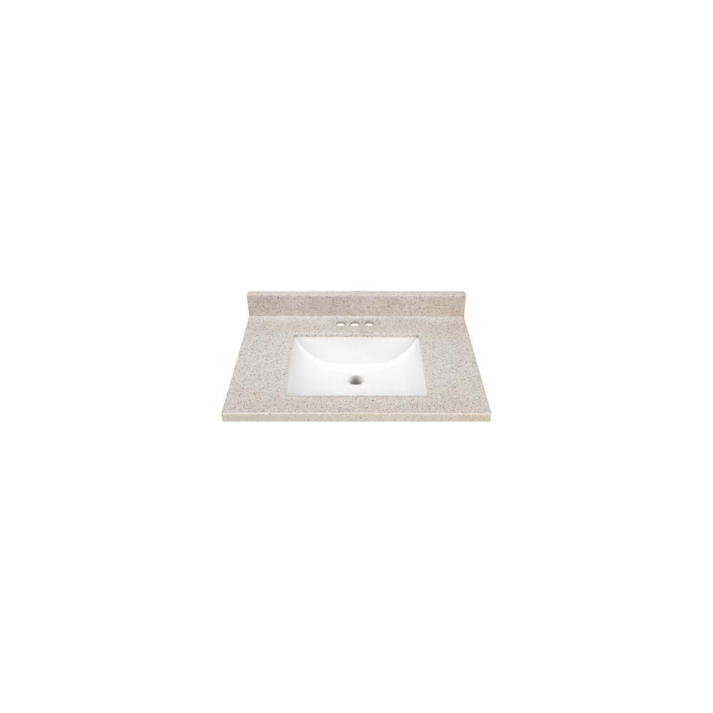  TRVAL123120 31 x 22 in. Mesa Solid Surface Technology Vanity Top White