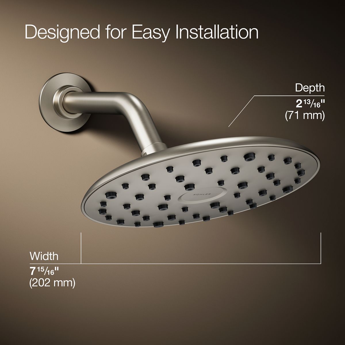 KOHLER R29998-G-BN Fixed-Showerhead - View #3