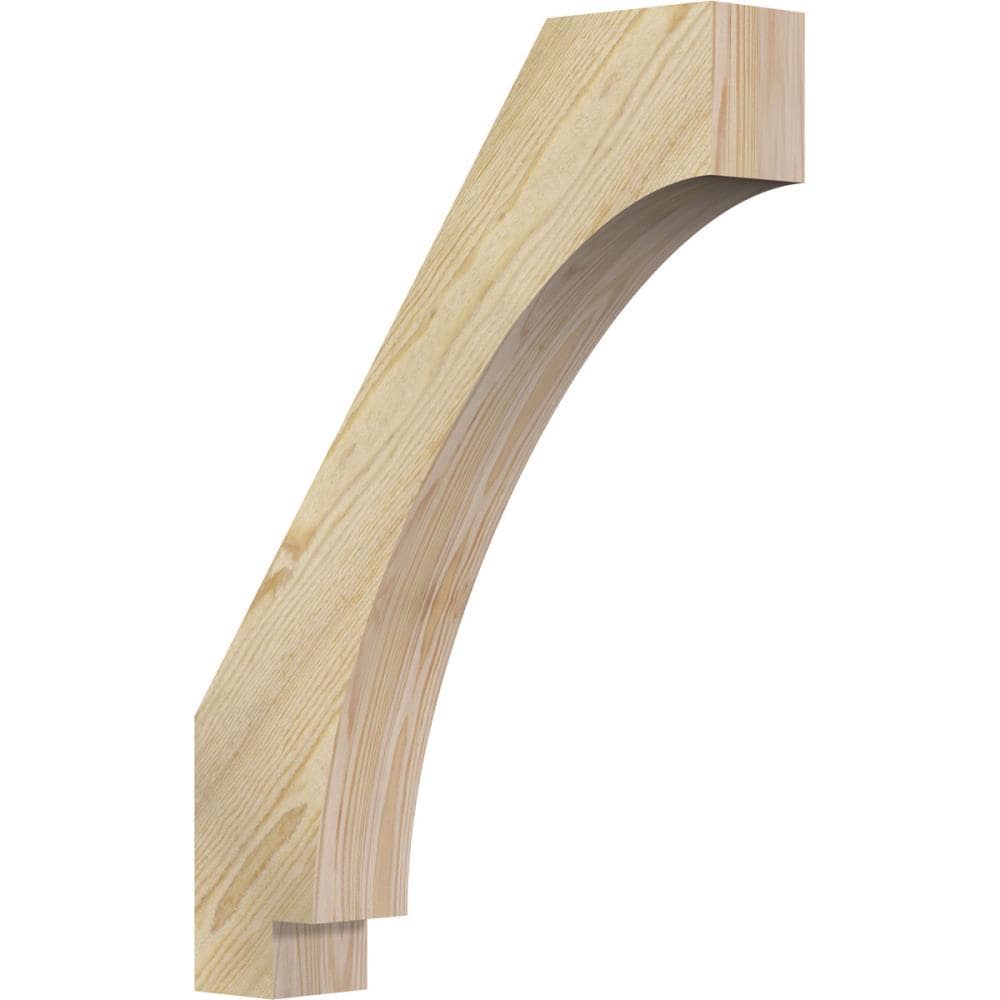 Ekena Millwork BRC04X20X28IMP00RDF 4-in x 20-in x 28-in Douglas Fir Unfinished Wood Imperial Rough Sawn Knee Brace
