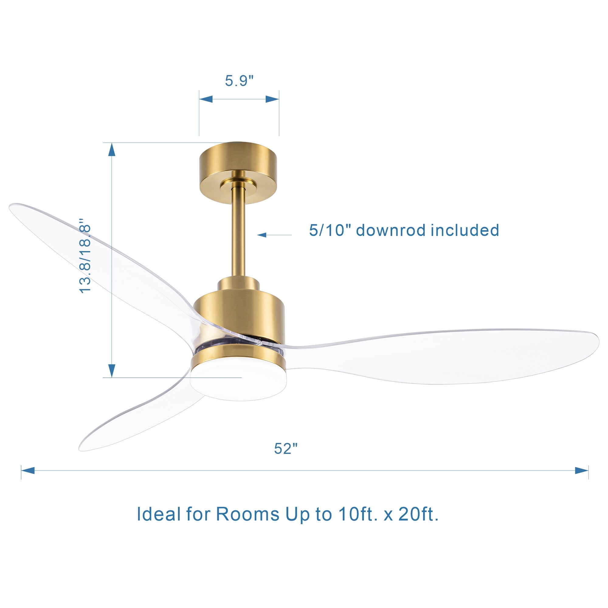 Breezary 30007-GT Ceiling-Fans - View #10