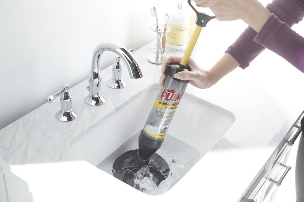 Liquid-Plumr Mini Sink and Drain Plunger, 8.75 x 5 x 9, Gray