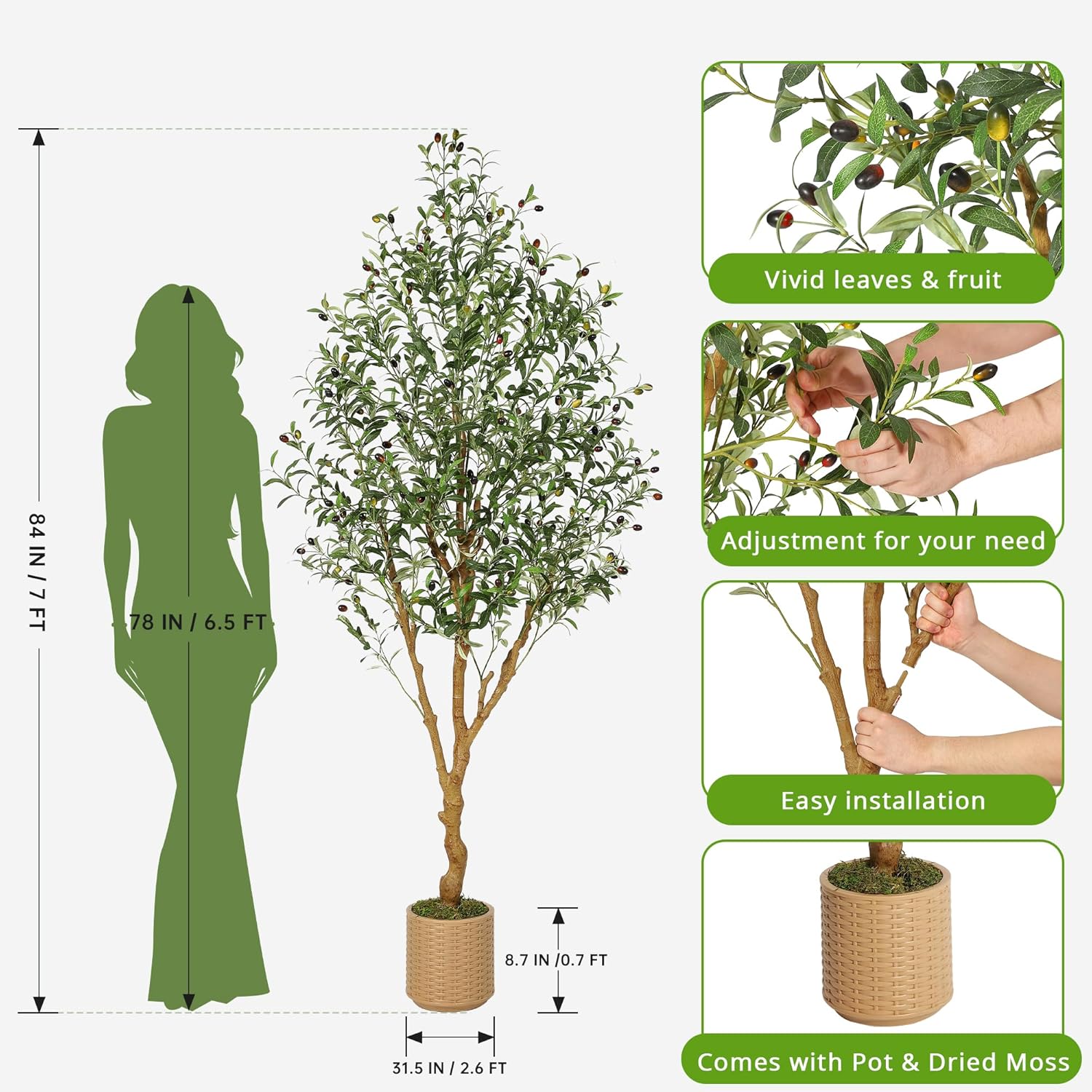 Qeetex LHF-GN-QWP89034 Artificial-Plants-Trees - View #2